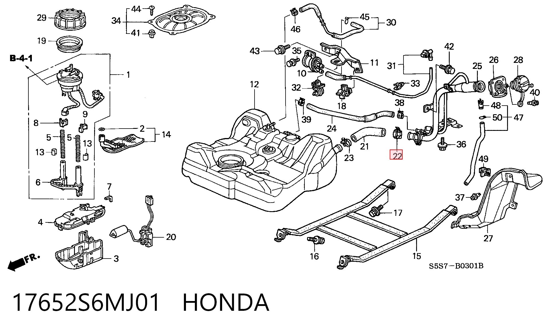 17652S6MJ01 Honda