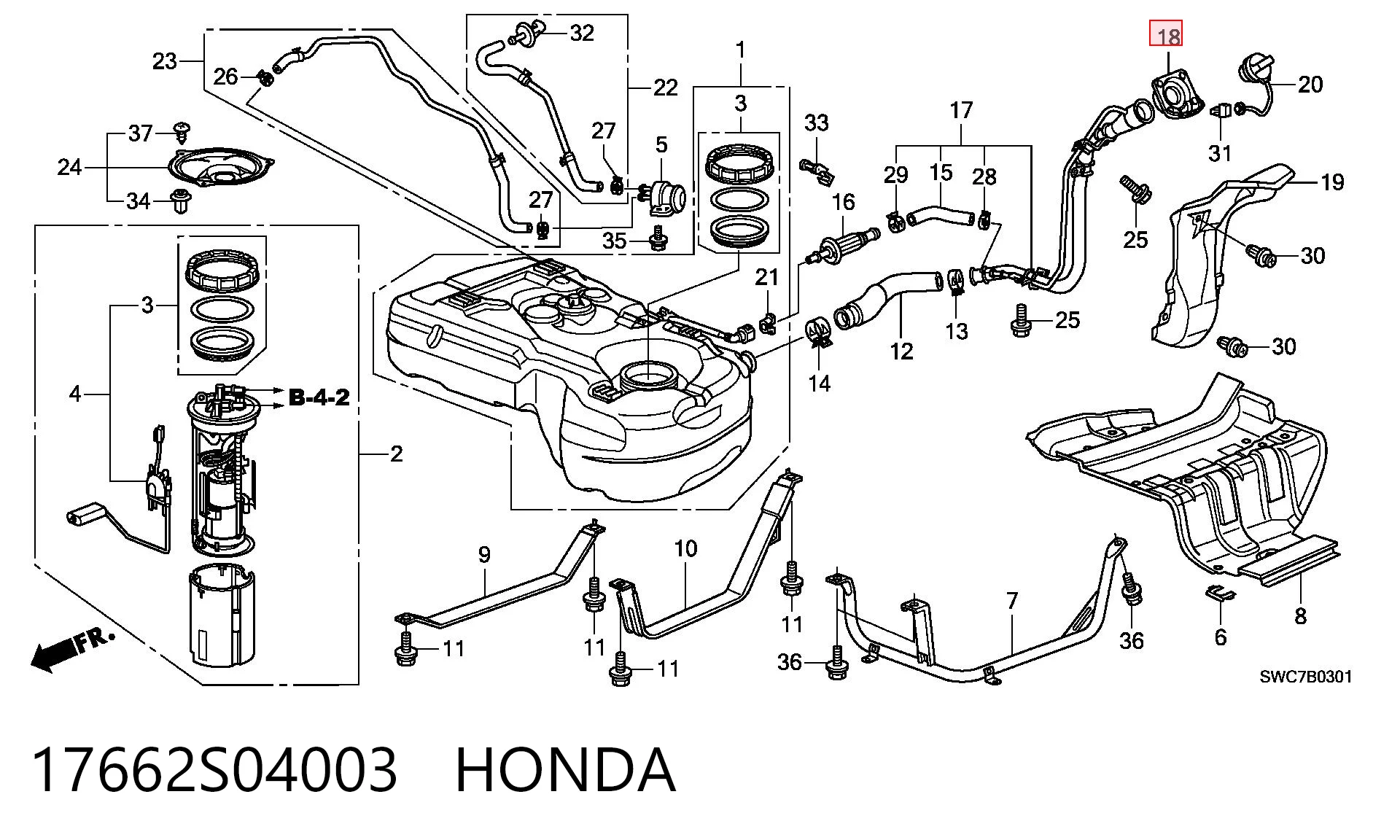 17662S04003 Honda 