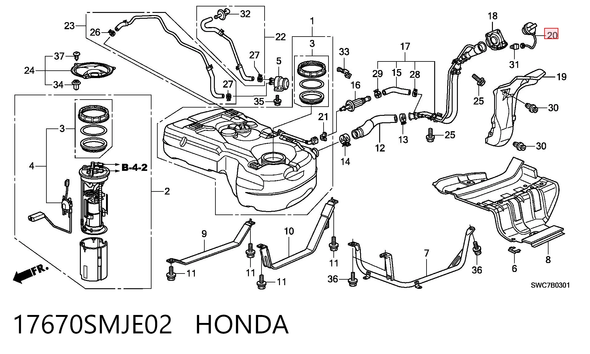 17670SMJE02 Honda