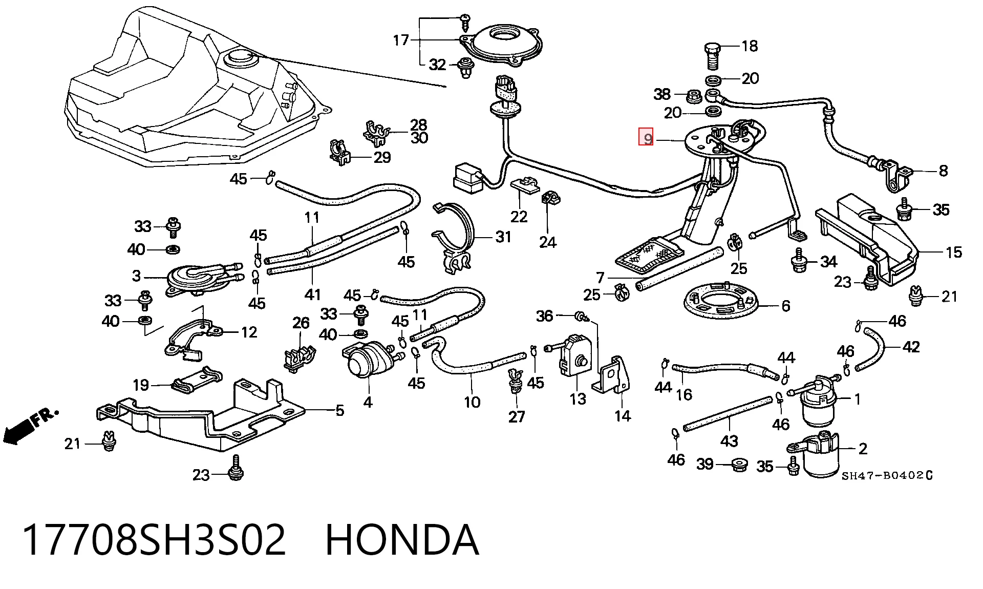 Bomba de gasolina Honda Civic 4