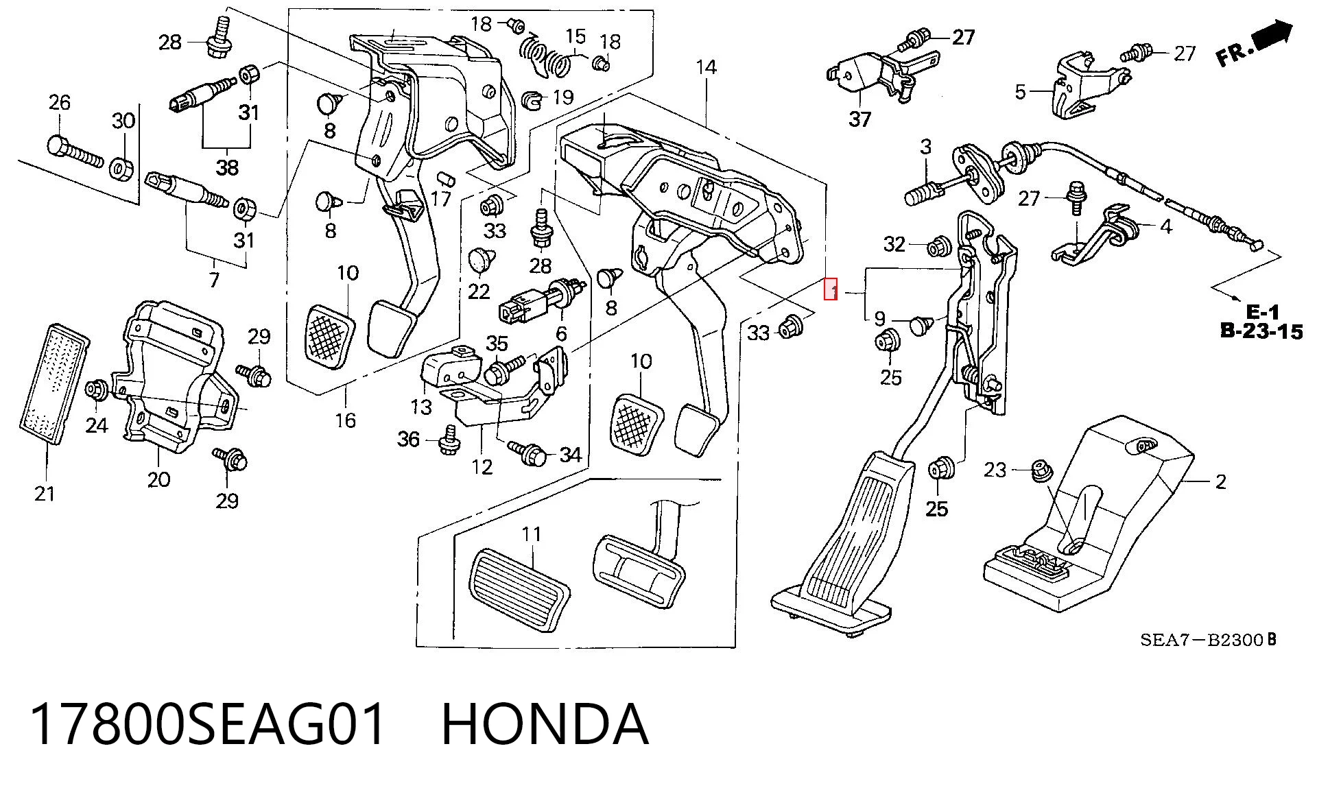 Comprar Pedal del acelerador Honda Accord VII CL, CM a bajo precio