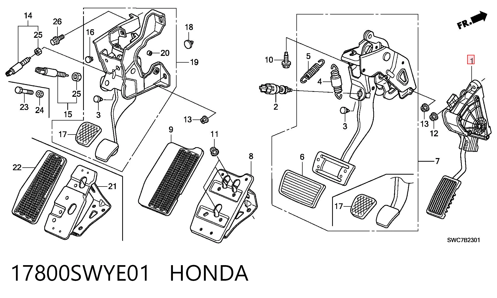 17800SWYE01 Honda