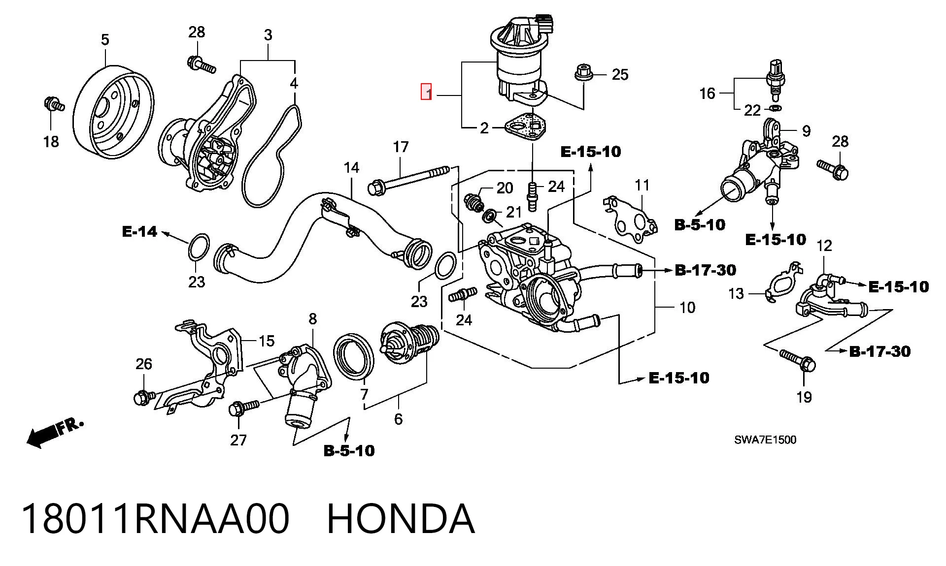 18011RNAA00 Honda