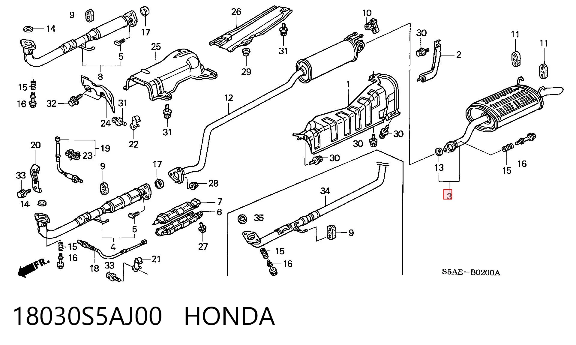 Silencioso trasero Honda Civic VII (2000-2006)