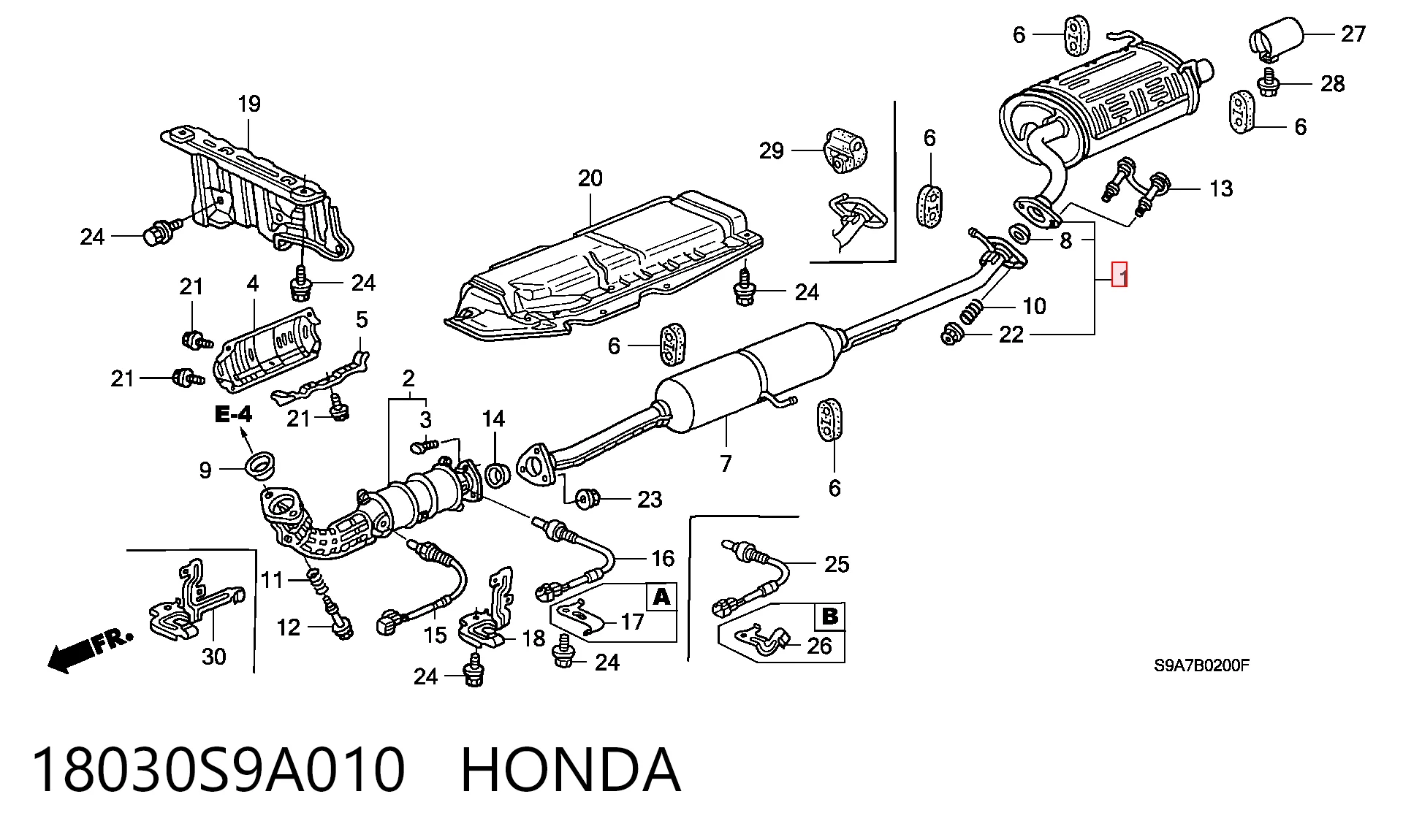 Silencioso trasero Honda CR-V  (2002-2006)