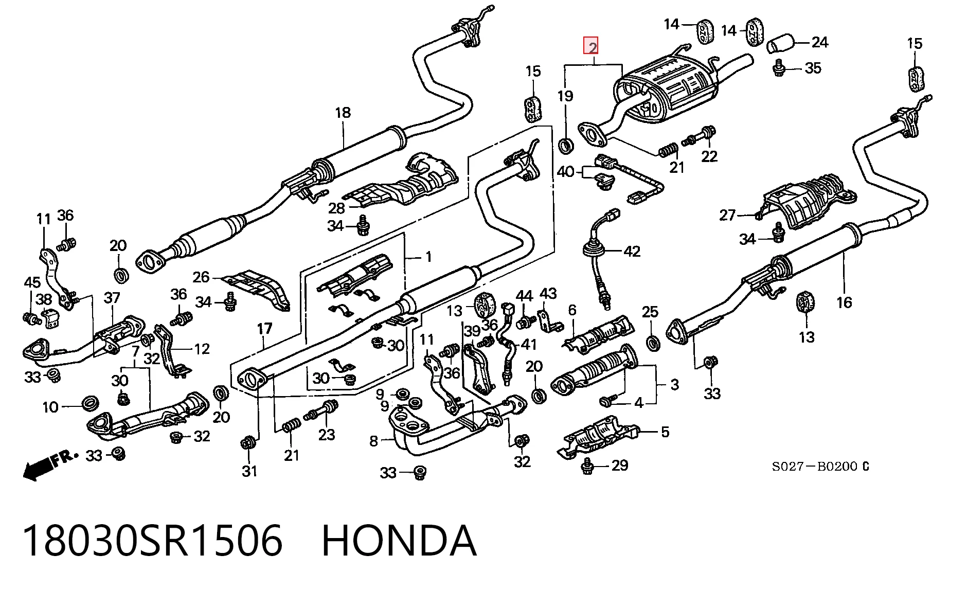 Silencioso trasero Honda Civic V (EG, EH)