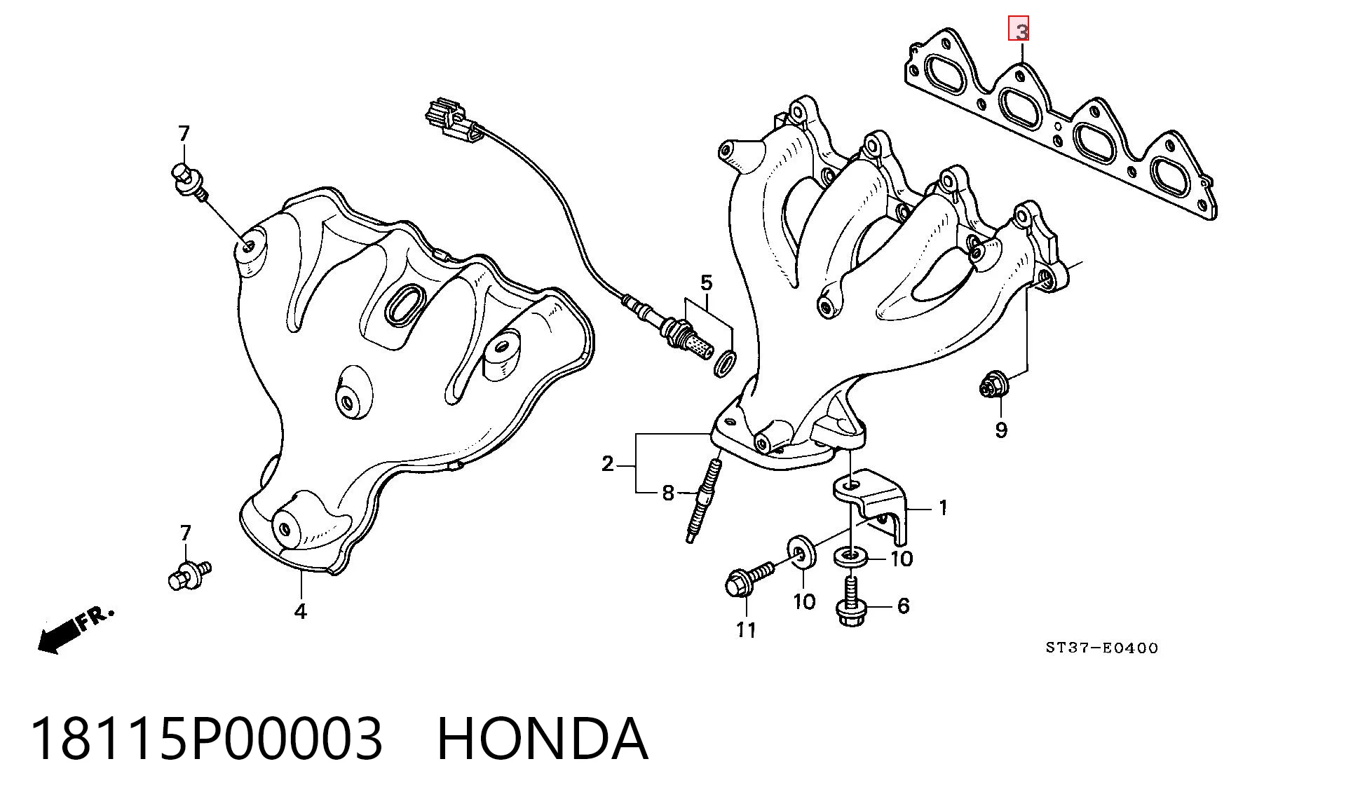 Junta de colector de escape Honda Civic V (EG, EH)