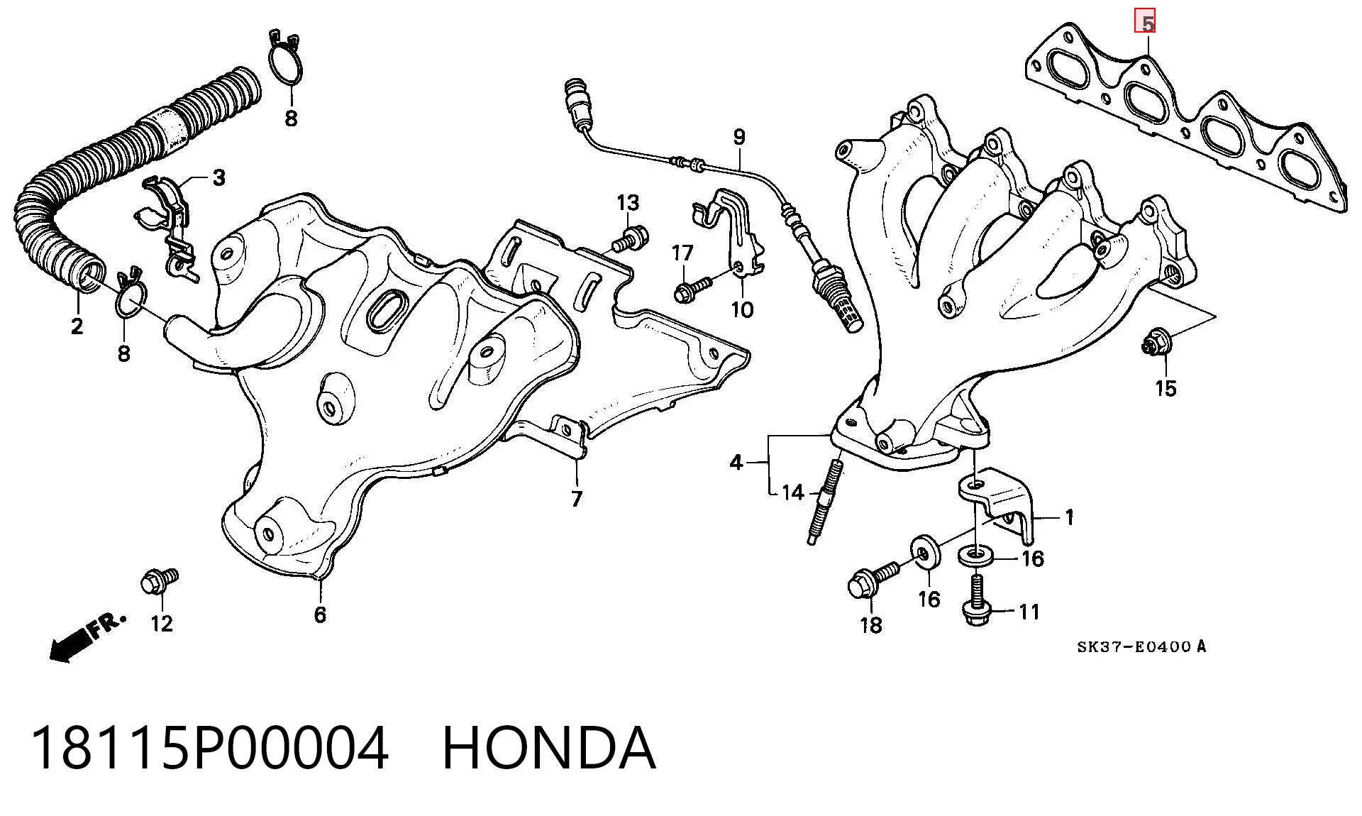 Junta colector escape Honda Civic V sedán (EG, EH) (1991 - 1996) precio, desde 11,98 EUR