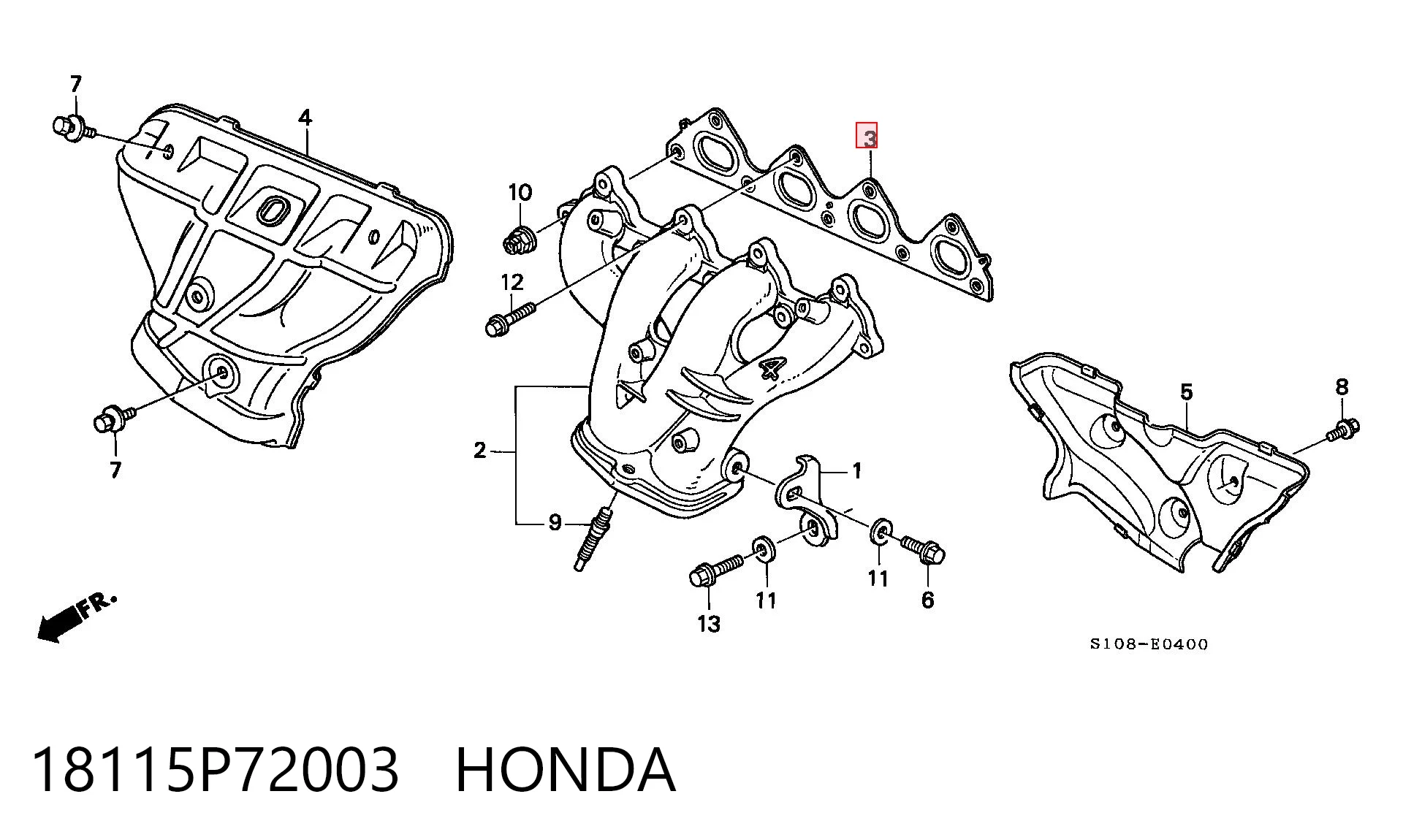 Junta colector escape Honda CR-V I SUV (RD) (1995 - 2002) precio, desde 12,55 EUR