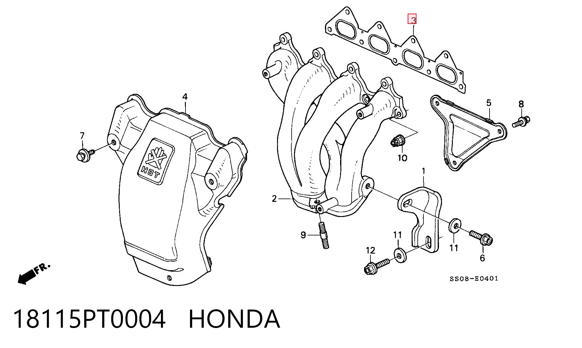 Junta colector escape Honda Accord IV sedán (CB3, CB7) (1990 - 1993) precio, desde 13,95 EUR