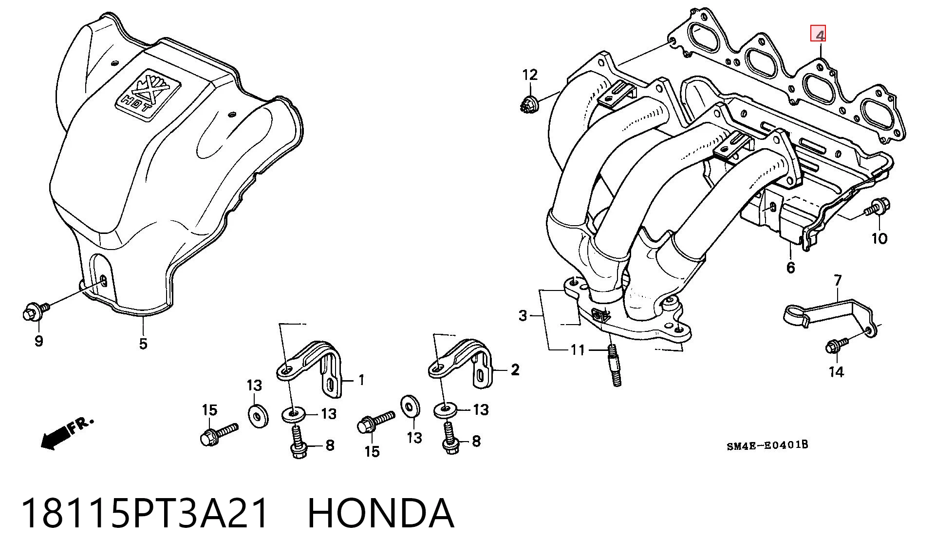 Comprar Junta colector escape Honda Accord IV CB3, CB7