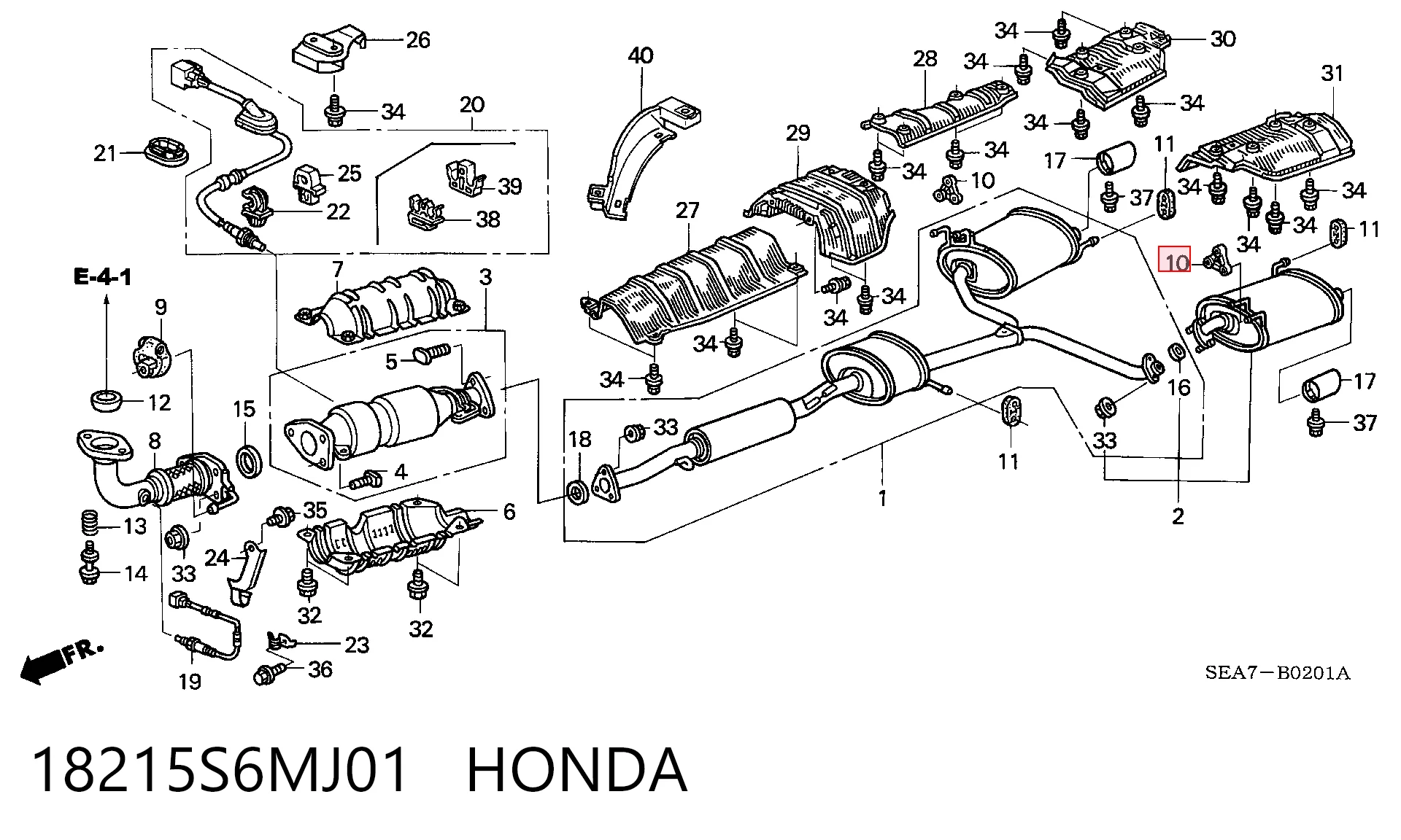  Soporte escape Honda Accord 7