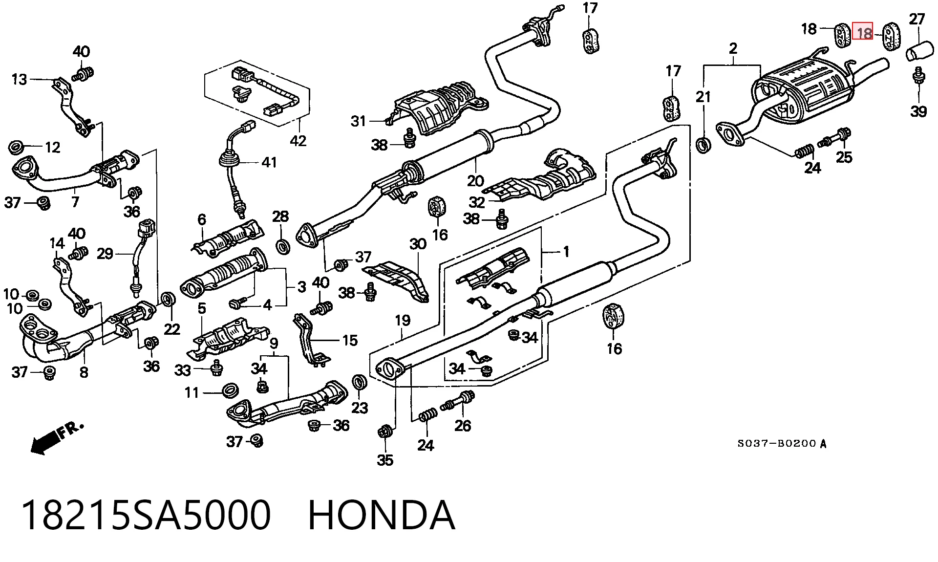 Comprar Soporte escape Honda Accord VI CG
