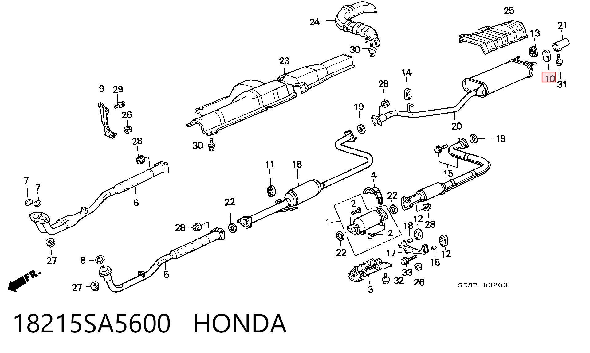  Soporte escape Honda Accord 6