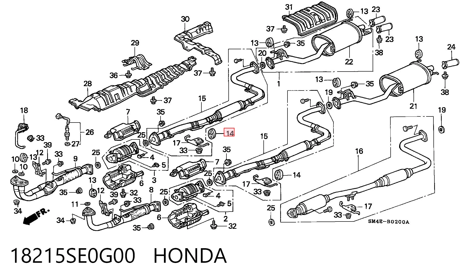 18215SE0G00 Honda
