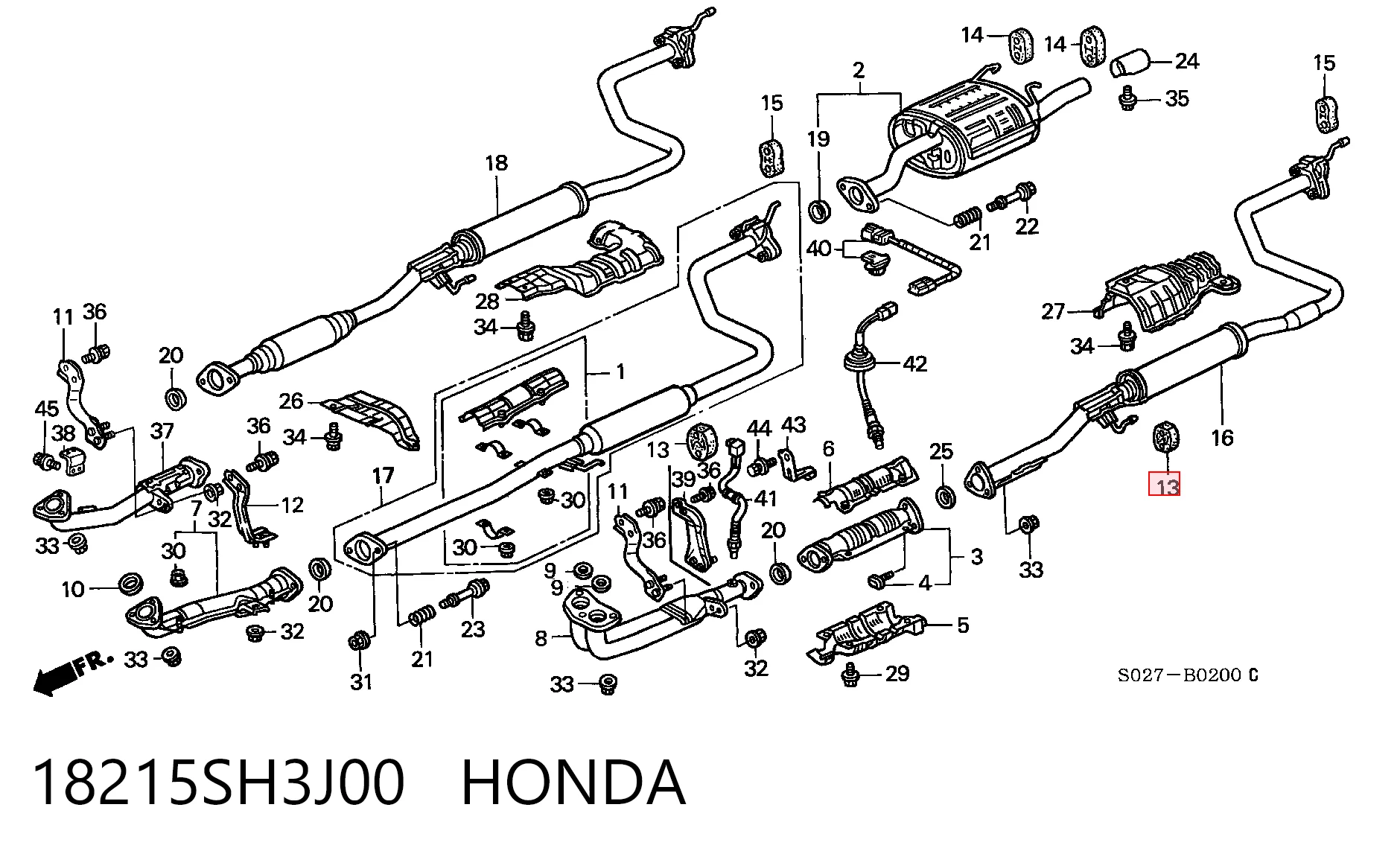 Almohadilla de tope silenciador Honda Civic V sedán (EG, EH) (1991 - 1996) precio, desde 2,25 EUR