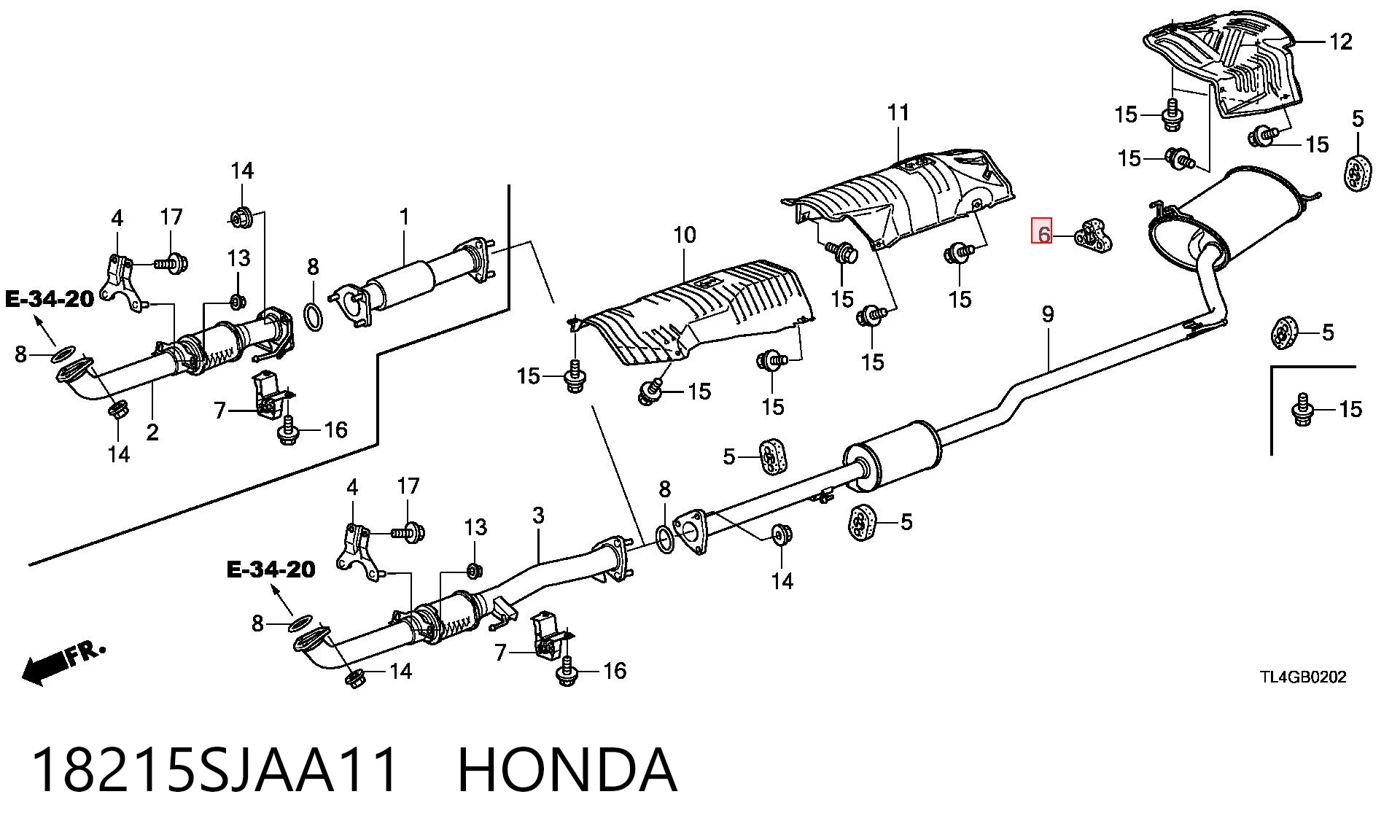 Soporte silenciador Honda Accord VII