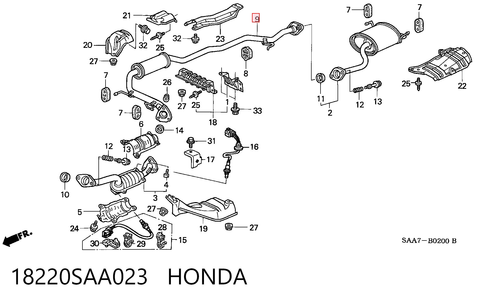 18220SAA023 Honda