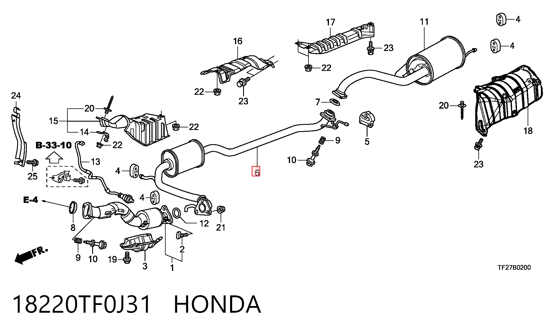 18220TF0J31 Honda