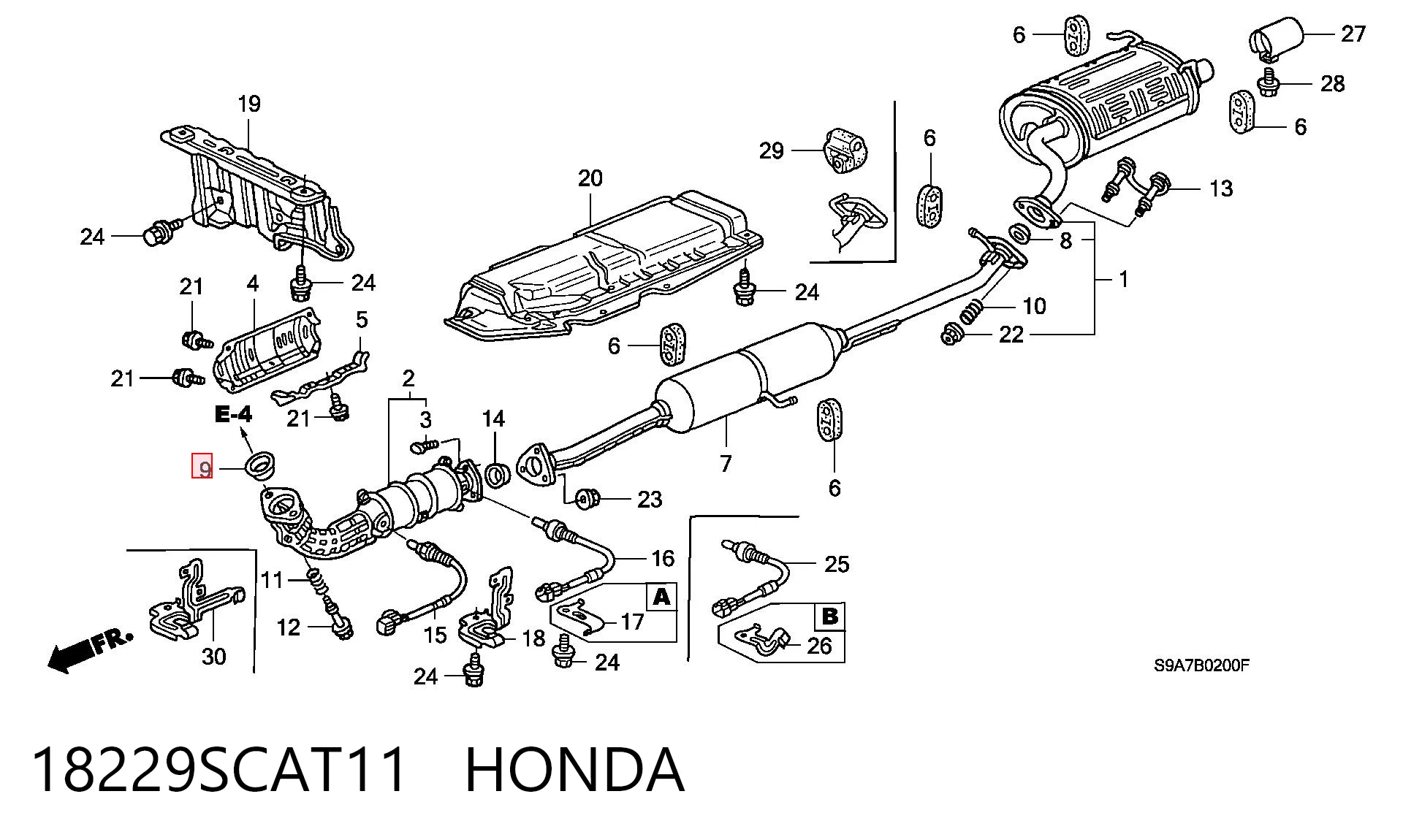 18229SCAT11 Honda
