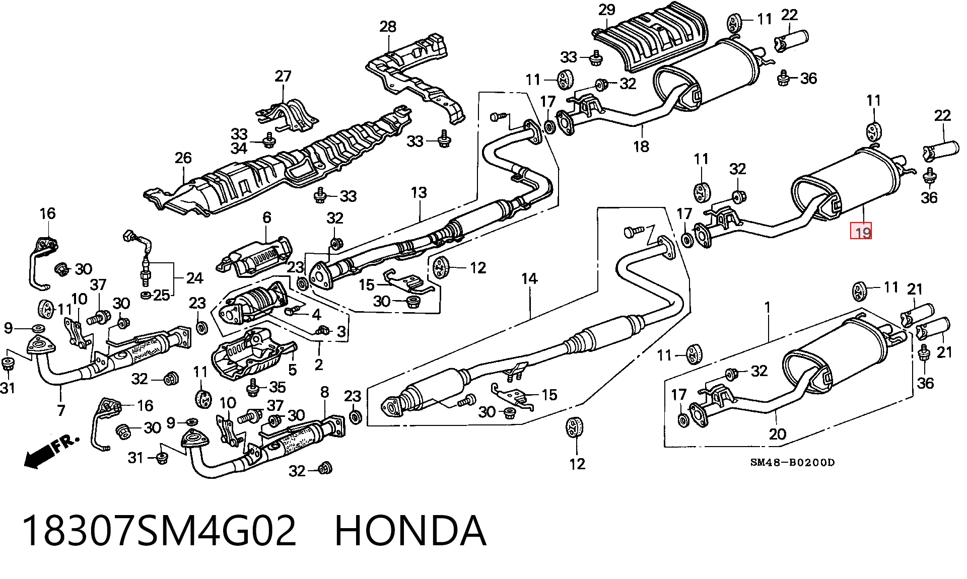 18307SM4G02 Honda