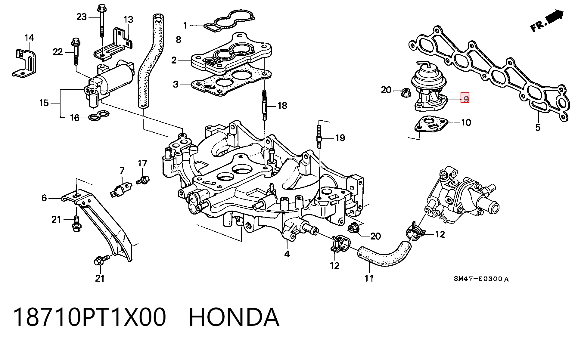 Comprar Válvula EGR de recirculación de gases Honda Accord IV CB3, CB7 a bajo precio