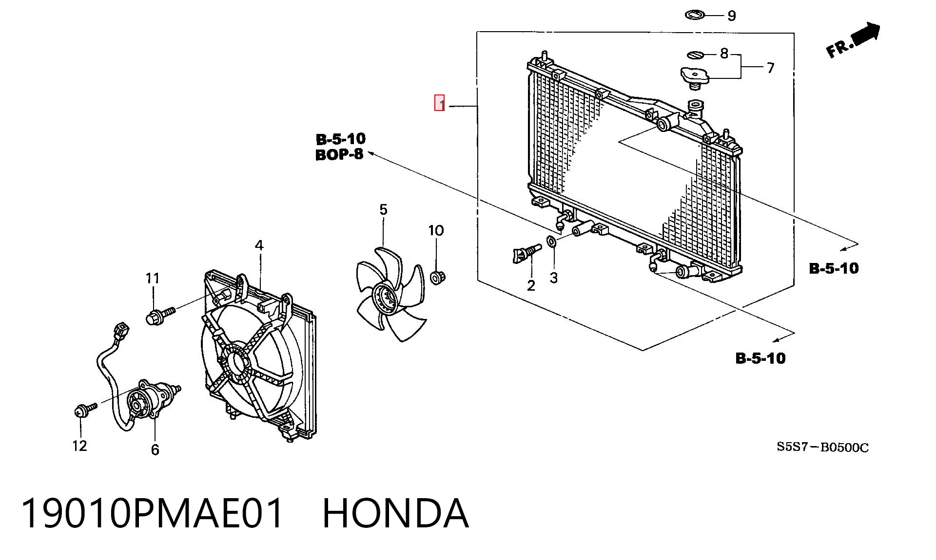 Radiador de agua Honda Civic VII (EU, EP, EV)