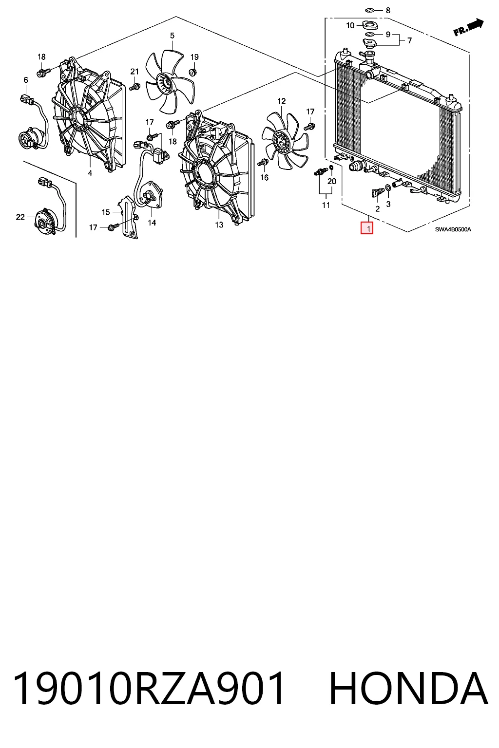 19010RZA901 Honda