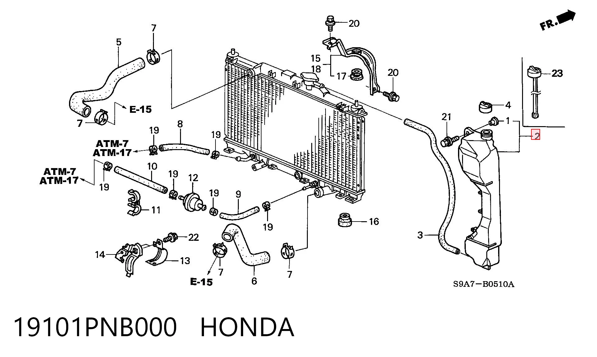 Depósito de expansión para Honda CR-V II RD