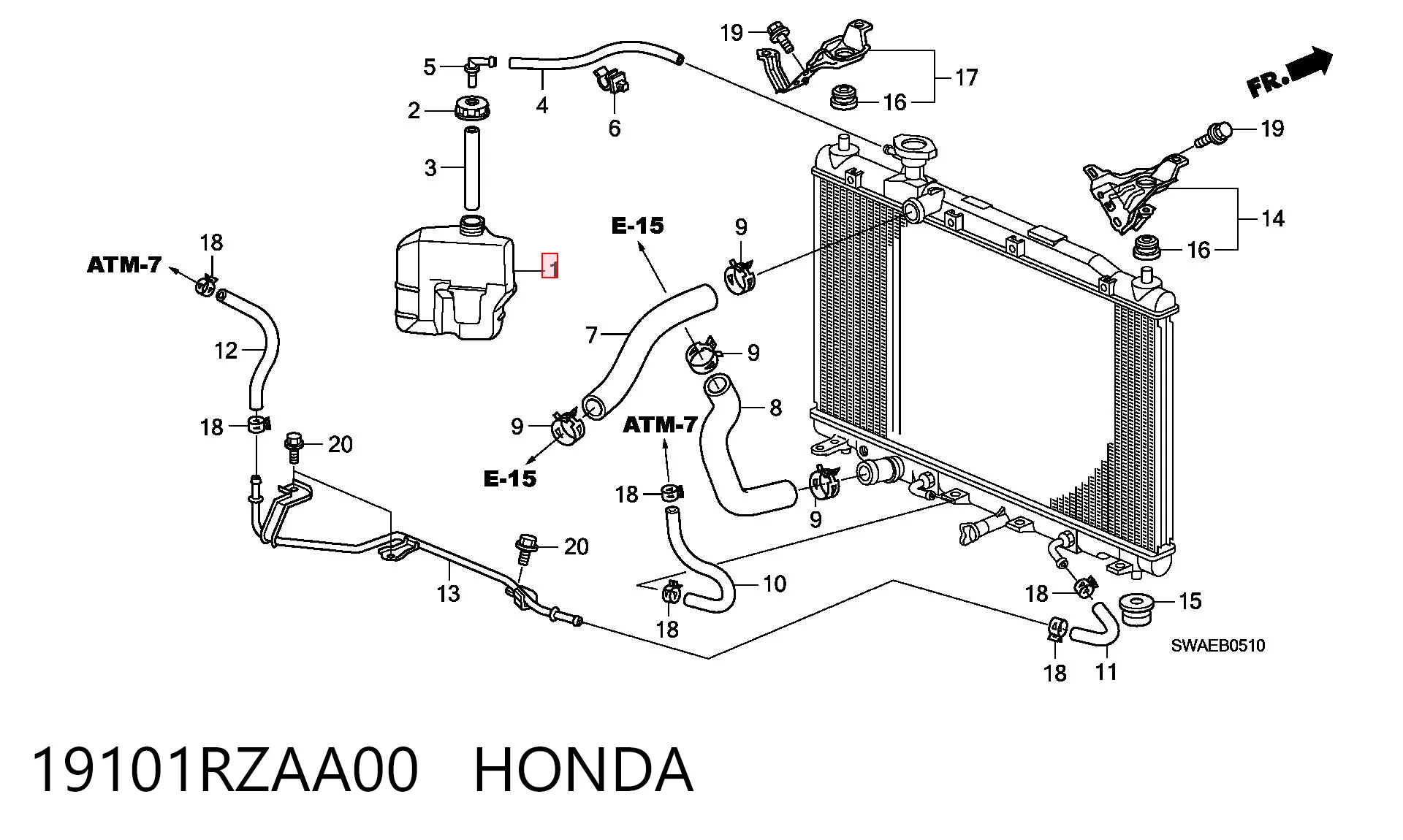 Comprar Vaso de expansión Honda CR-V III RE