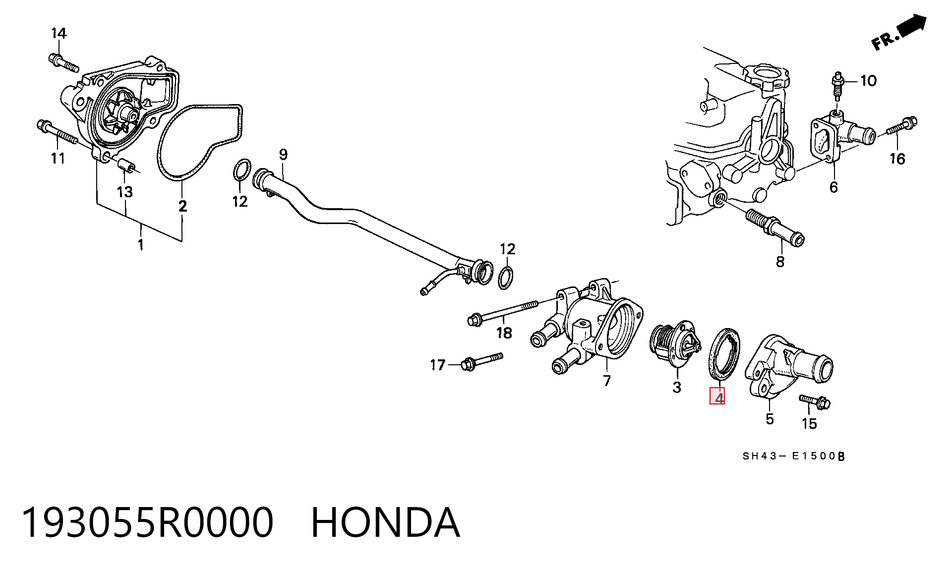 Comprar Junta de termostato Honda Accord V CC7