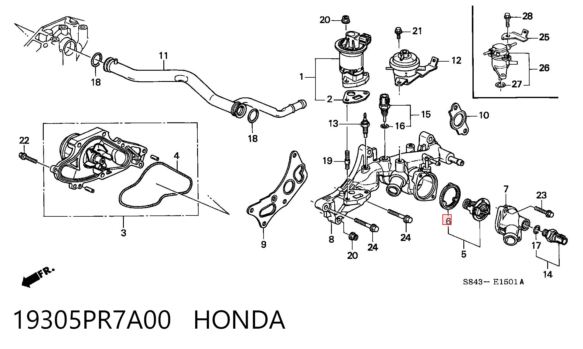 19305PR7A00 Honda