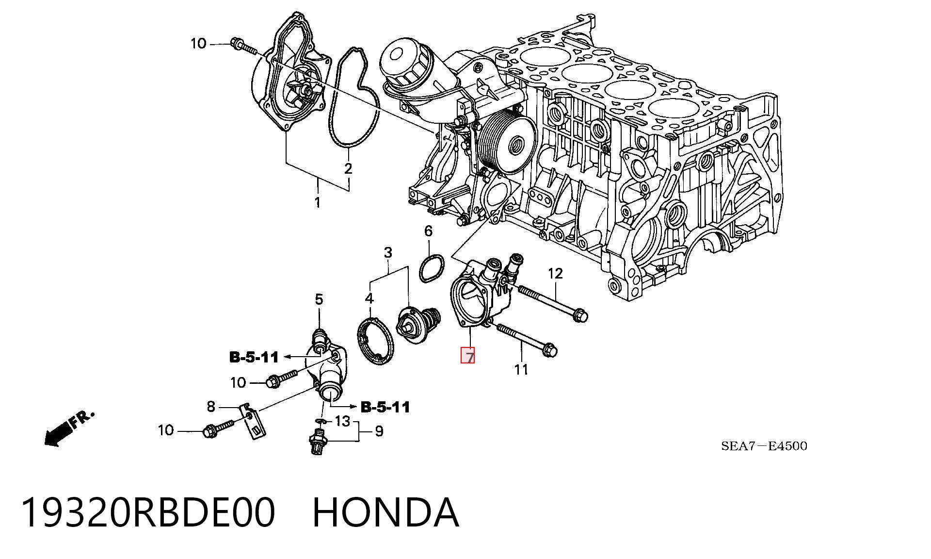 19320RBDE00 Honda