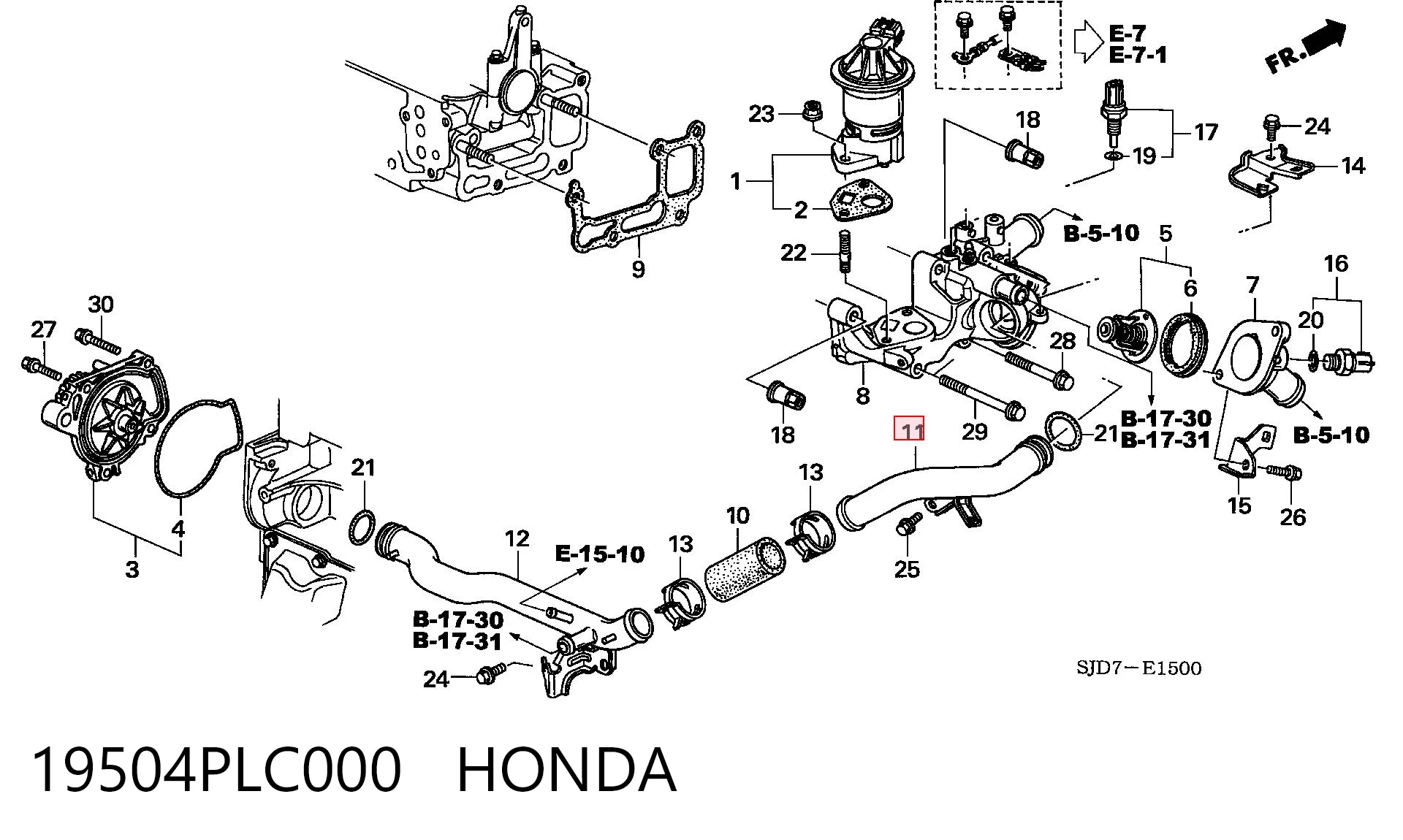 19504PLC000 Honda 