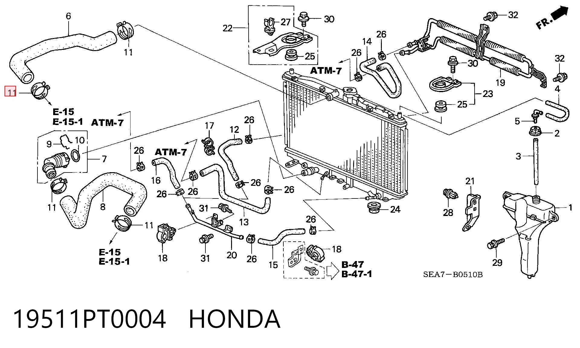 19511PT0004 Honda