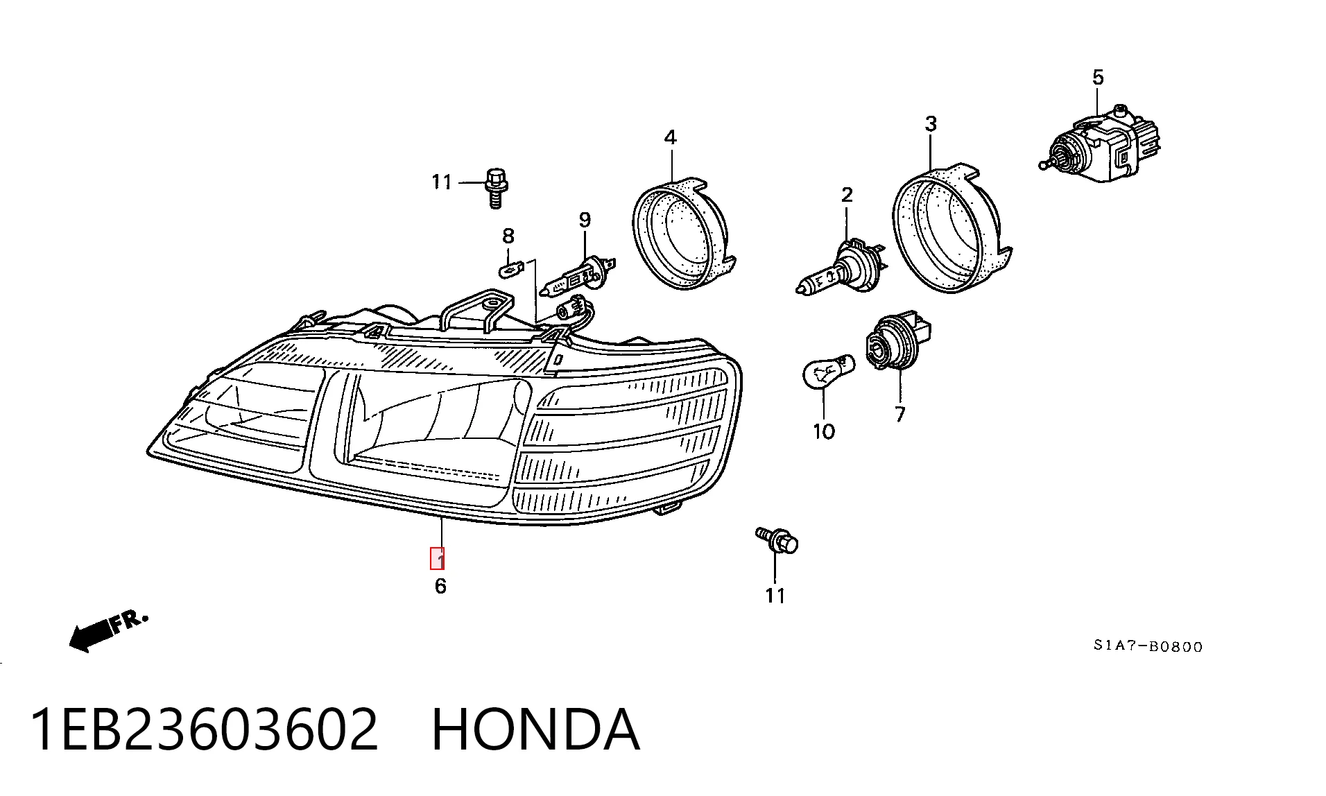  Faro derecho Honda Accord 6