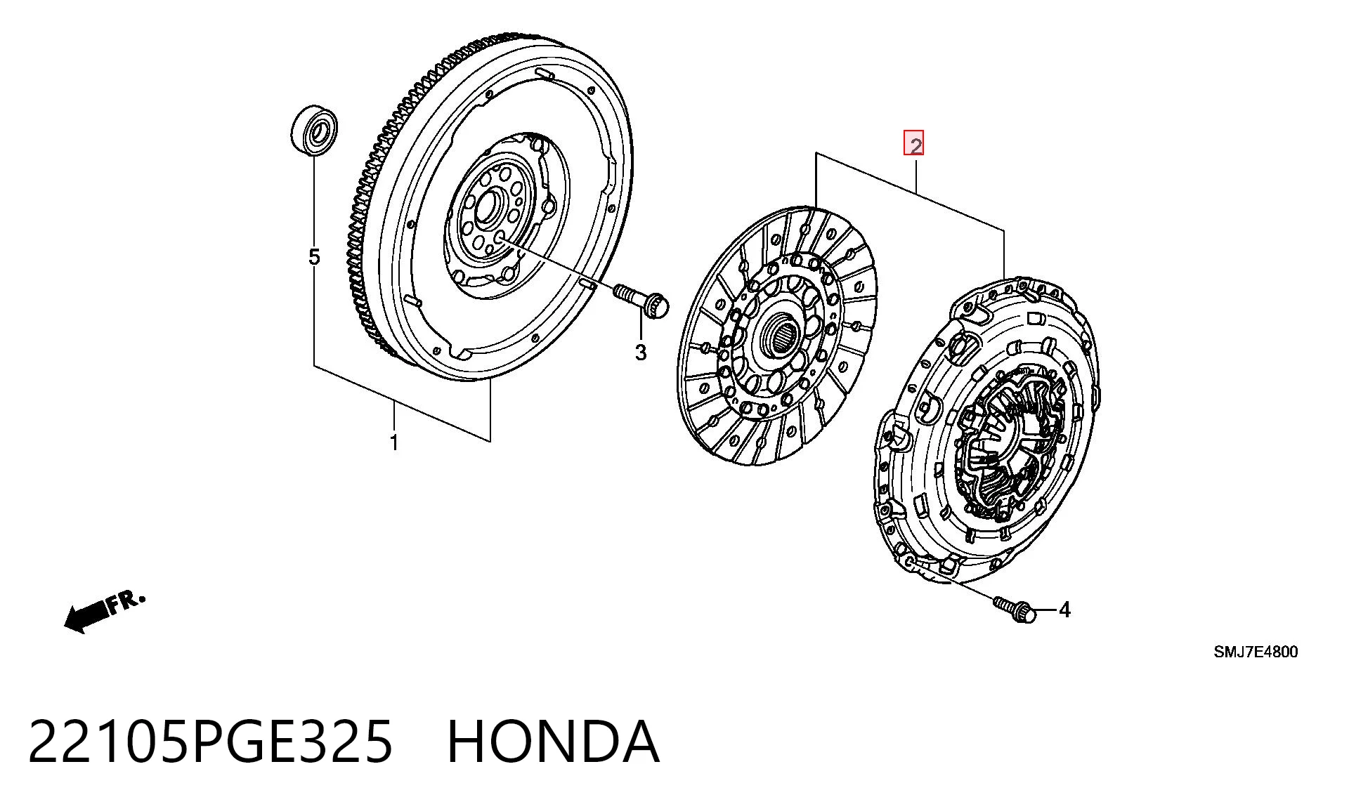 22105PGE325 Honda Embrague motor