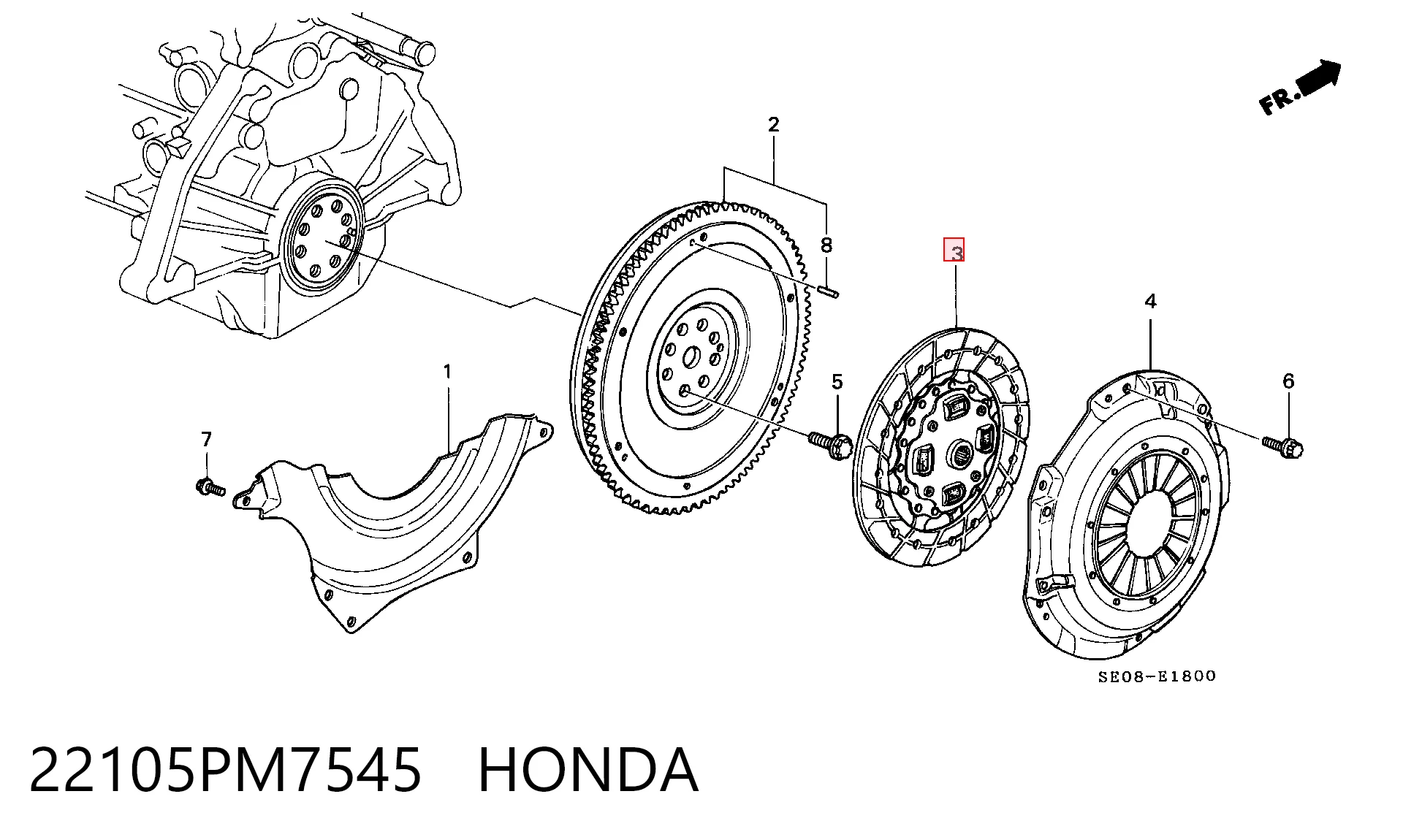  Disco de embrague Honda Accord 3