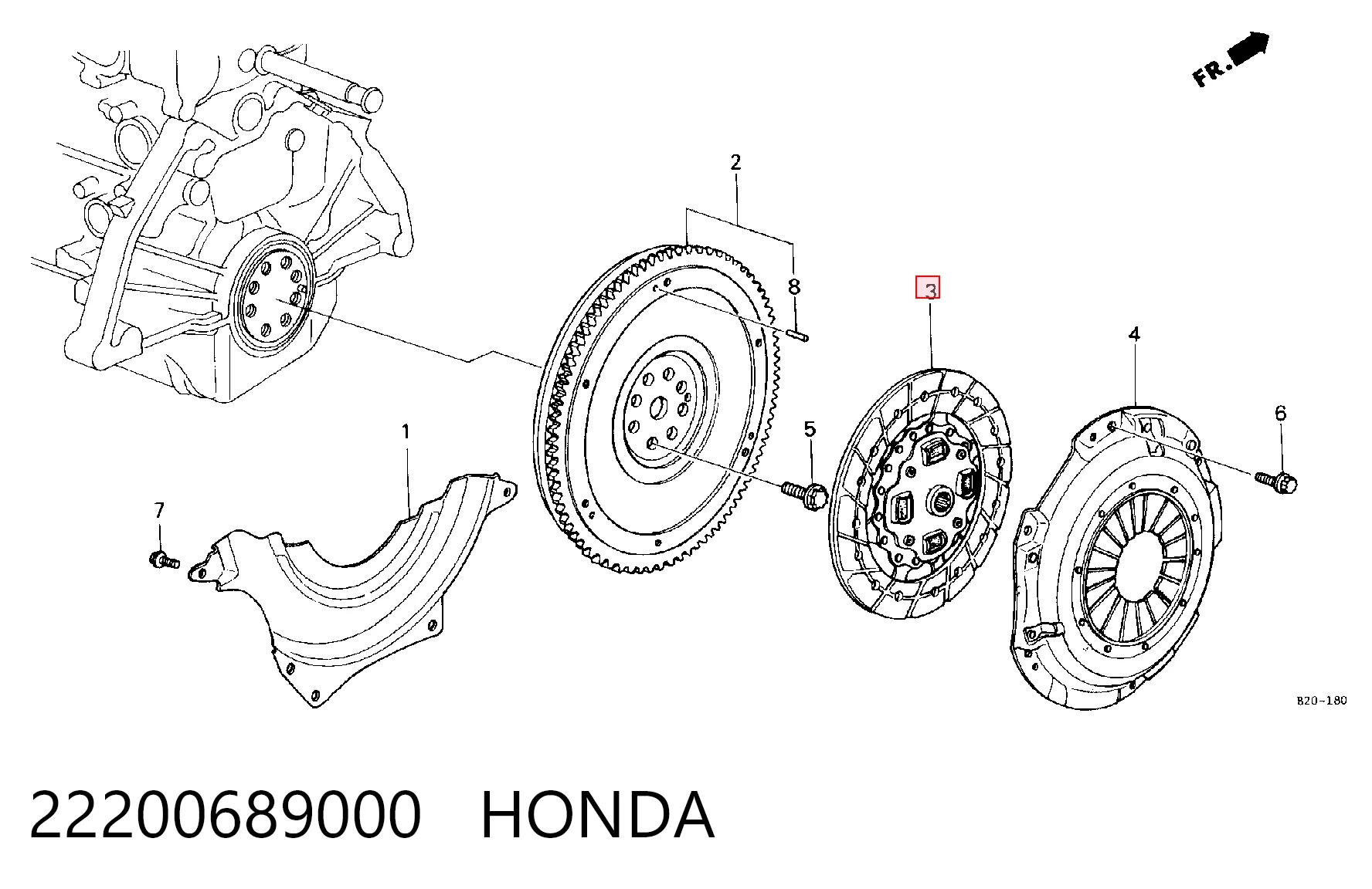 Disco de embrague para Honda Accord CA4, CA5