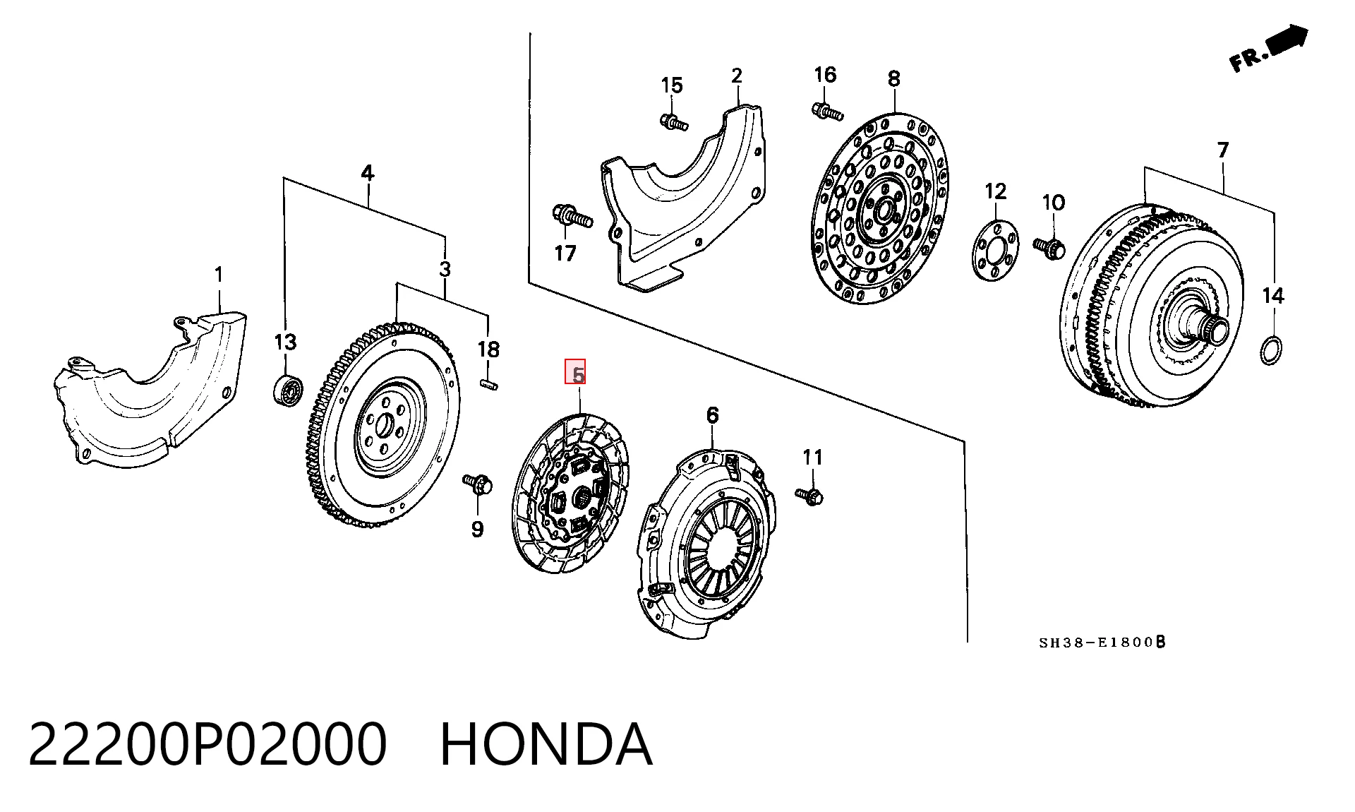 Disco de embrague para Honda Civic ED, EF
