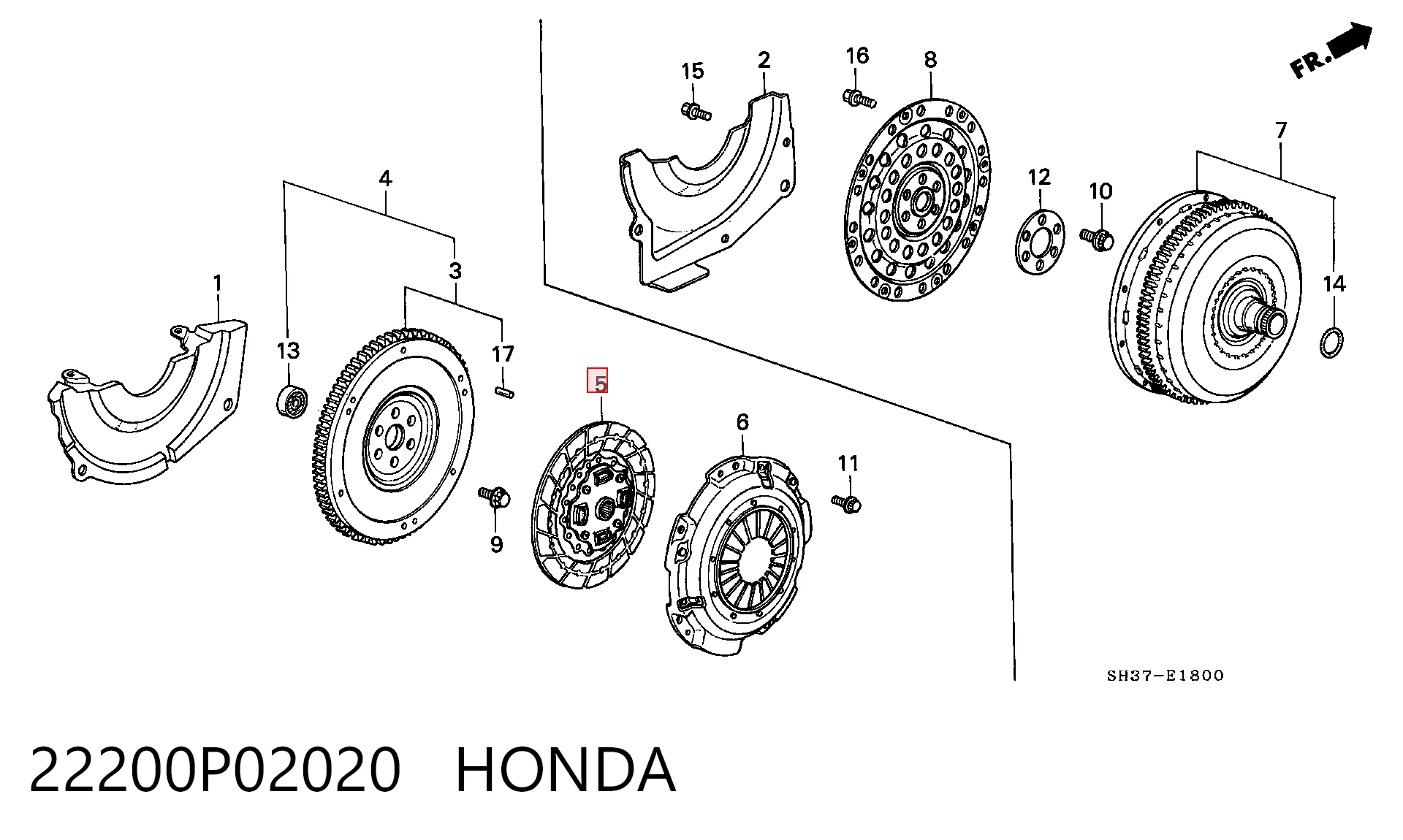  Disco de embrague Honda Civic 4
