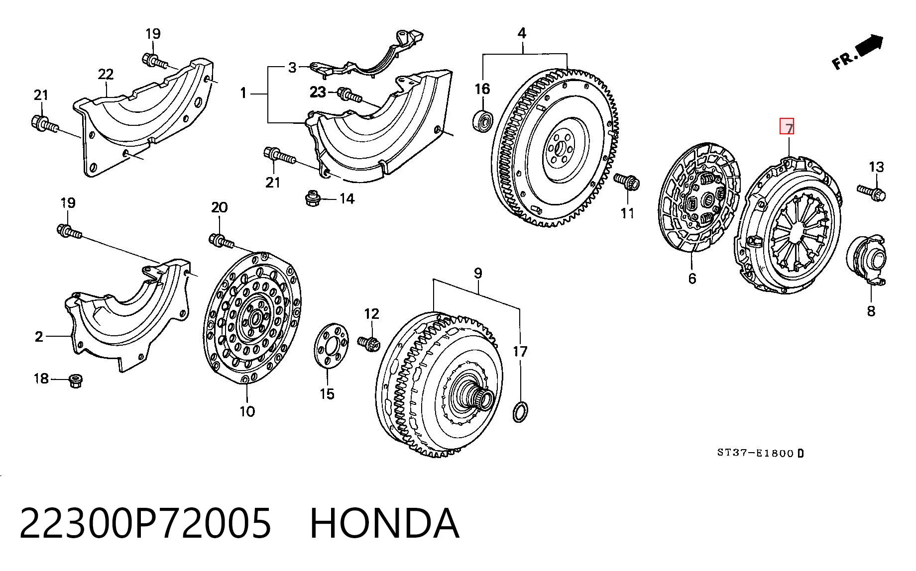 Comprar Plato de presión del embrague Honda CR-V  RD a bajo precio