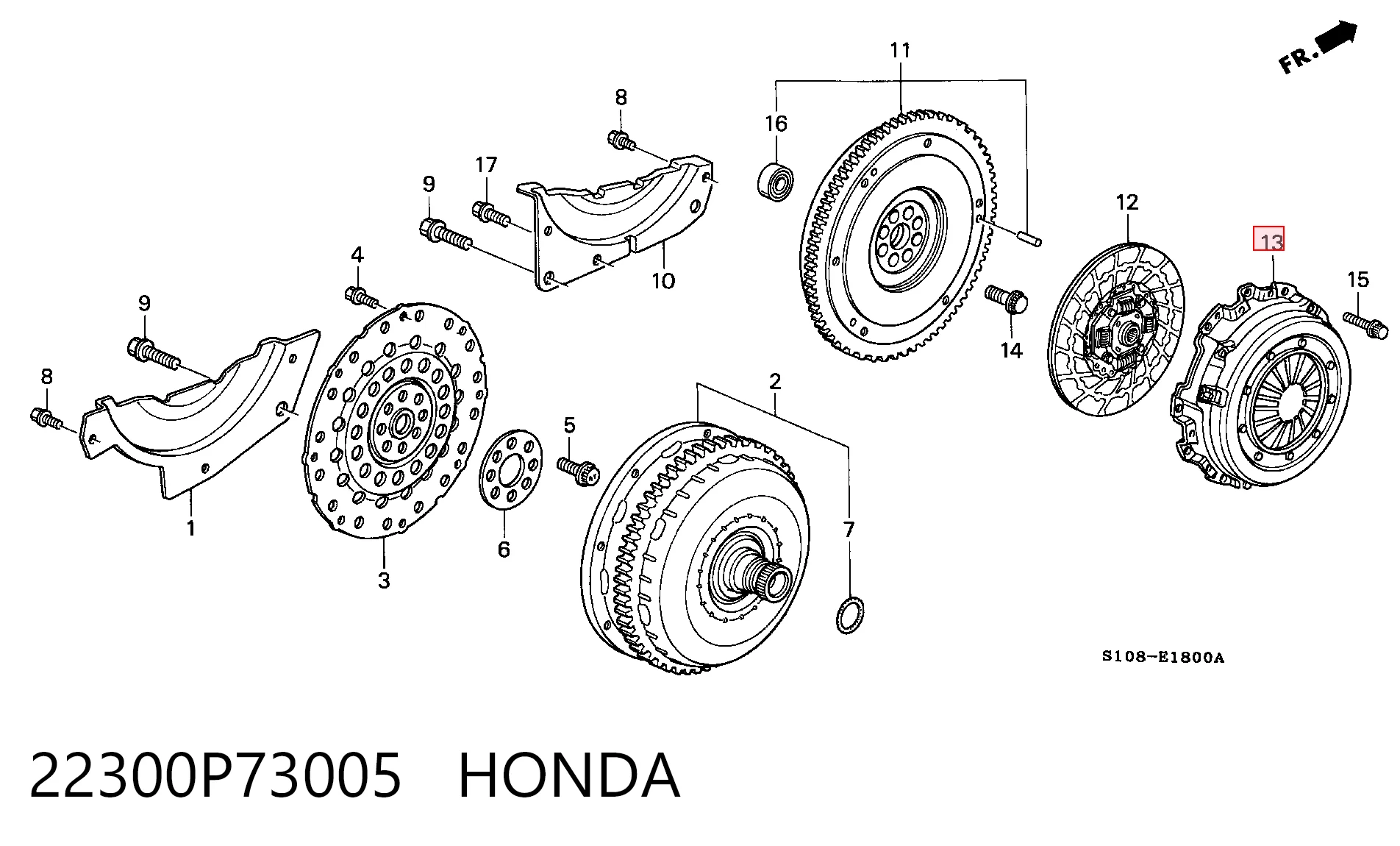  Plato de presión de embrague Honda CR-V 1