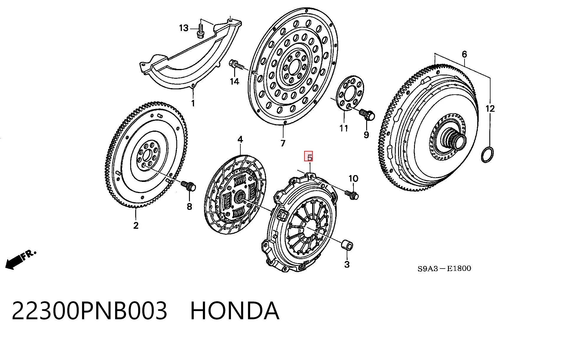Plato de presión de embrague para Honda CR-V RD