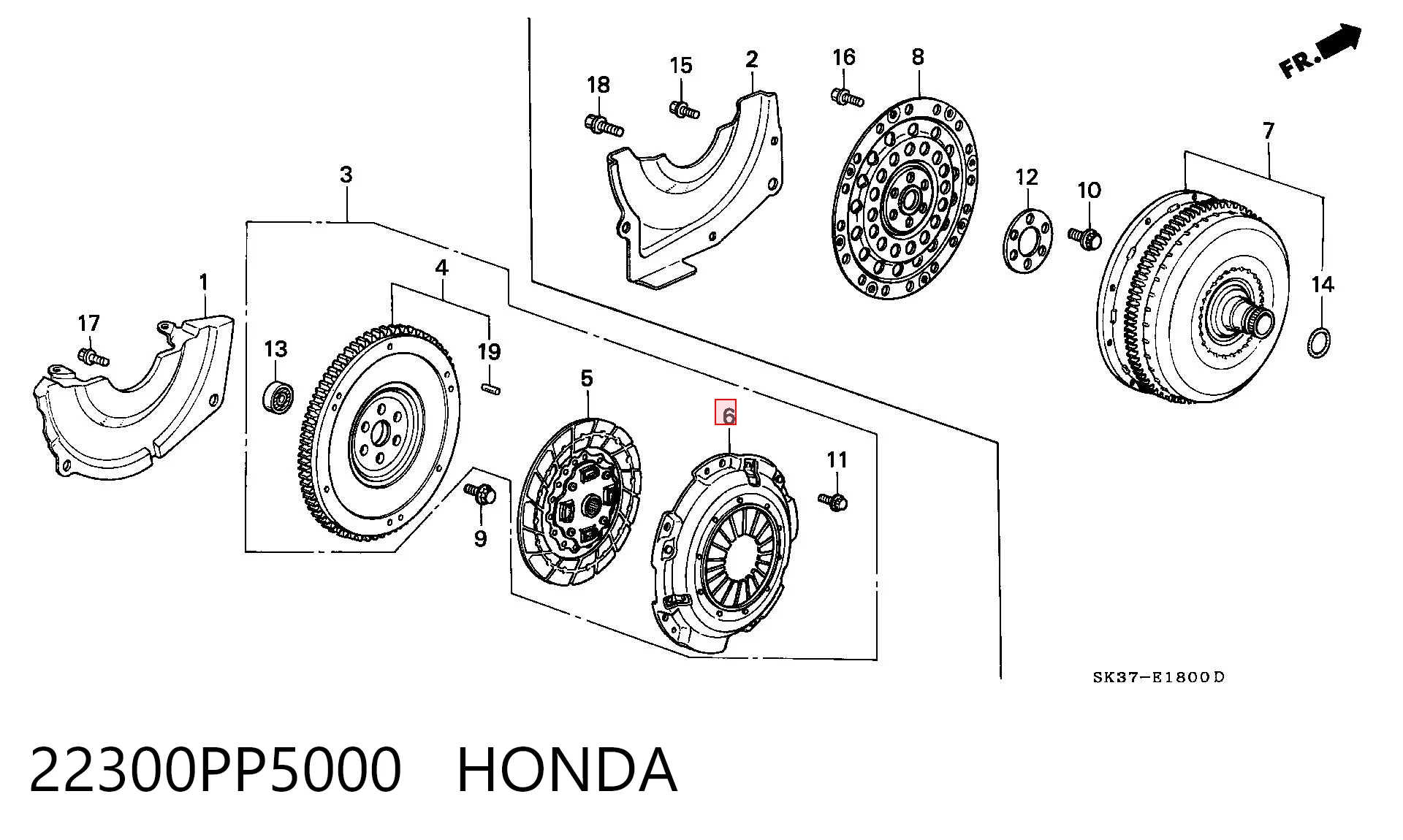 Plato de presión de embrague F24020 Japan Cars