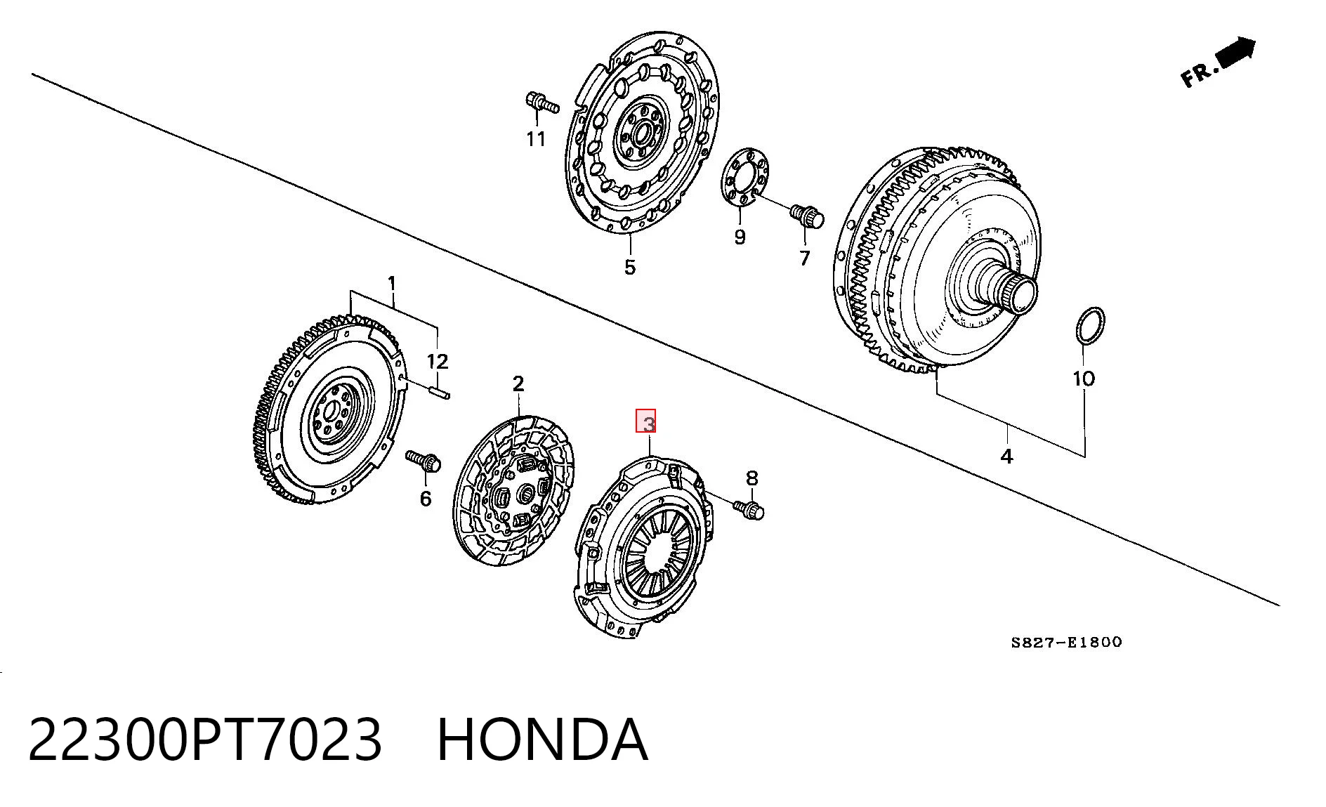Plato de presión de embrague para Honda Accord CG