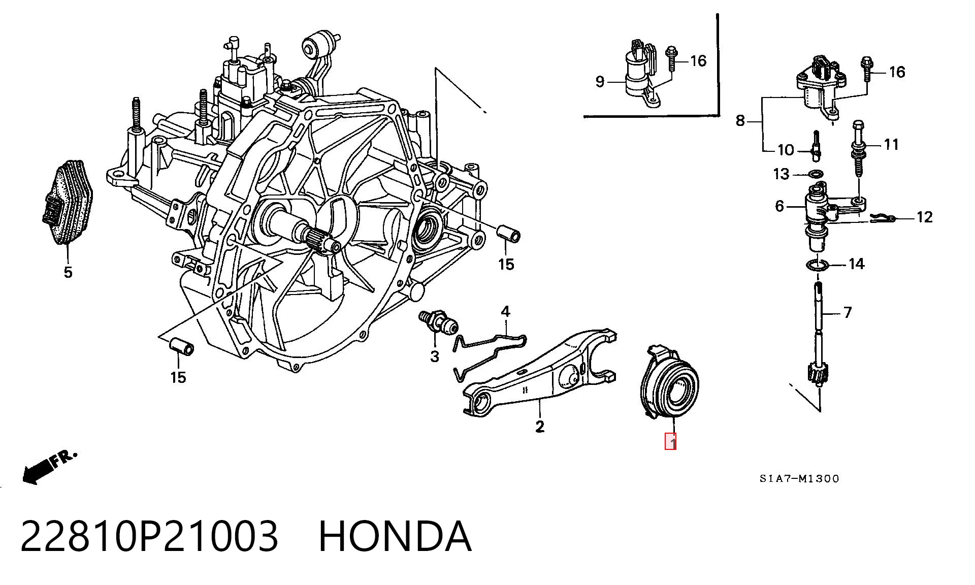 Collarin de embrague para Honda CR-V  (RD)