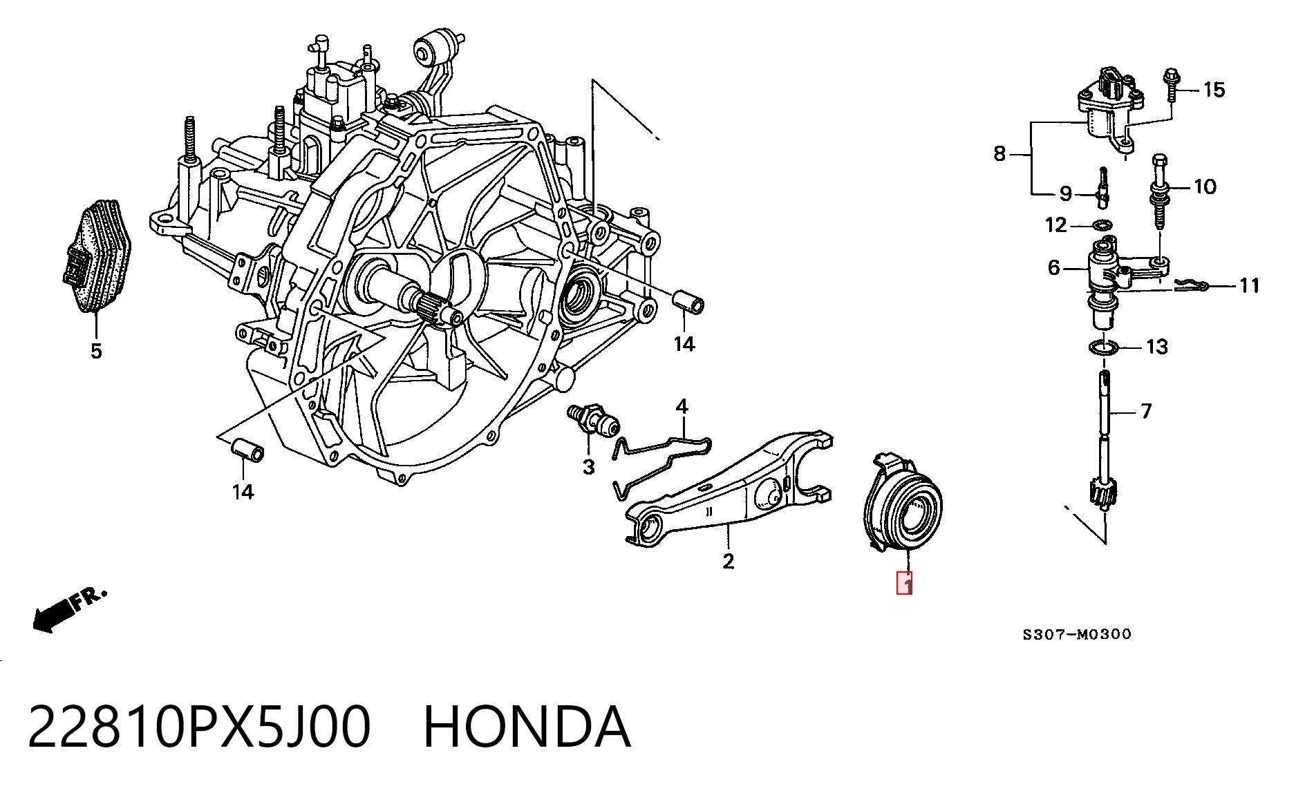 Cojinete de embrague para Honda Accord CB3, CB7