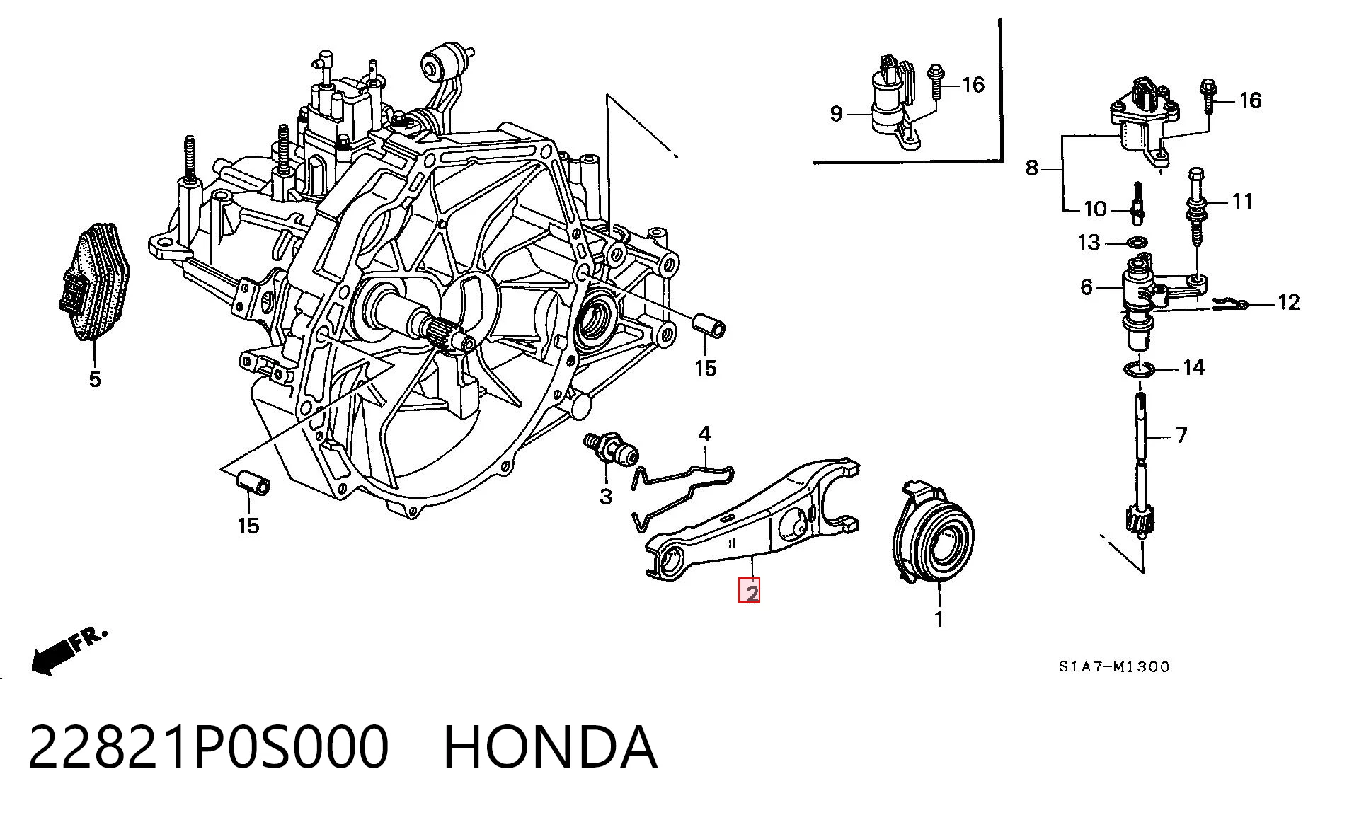 22821P0S000 Honda