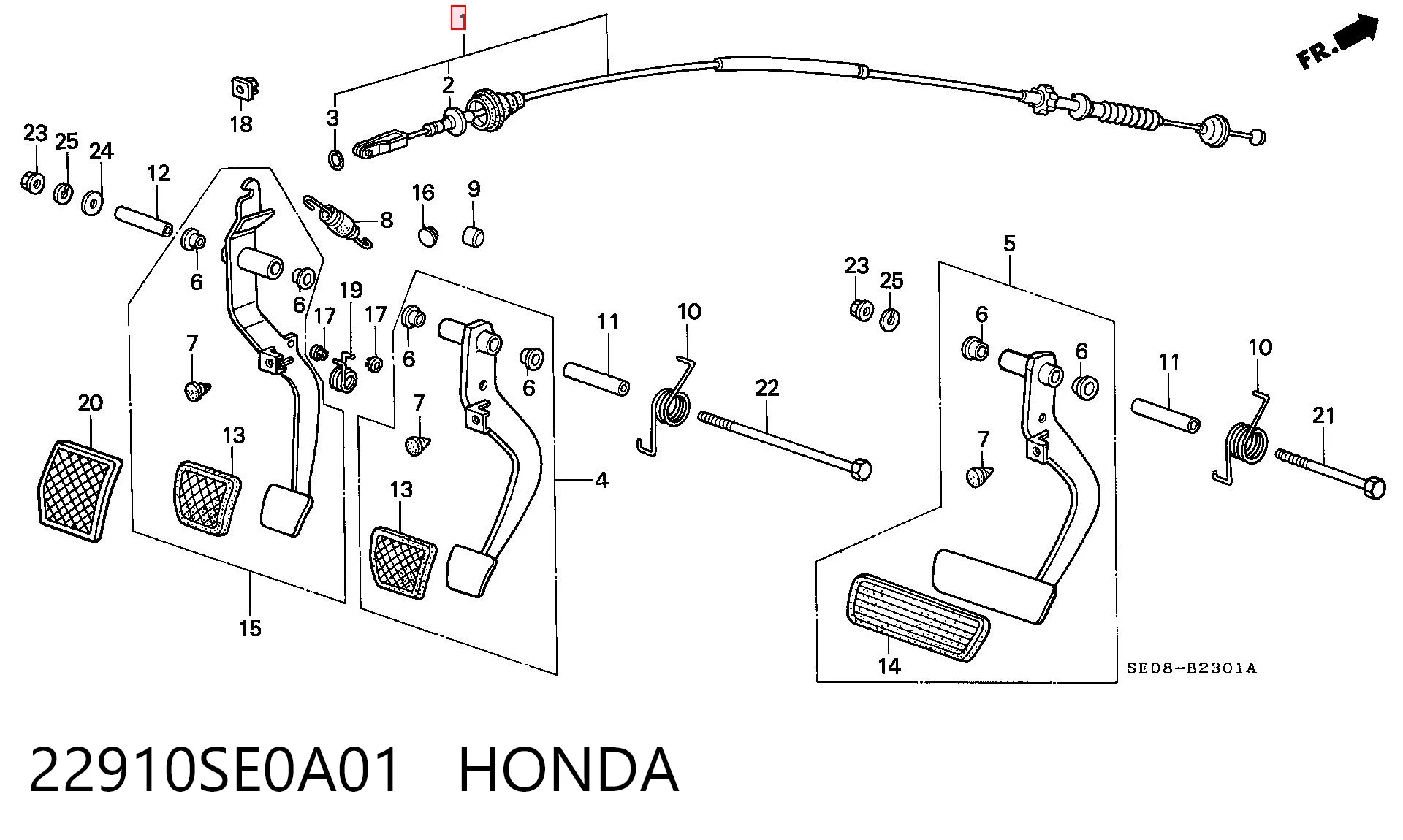 Cable de embrague para Honda Accord CA4, CA5